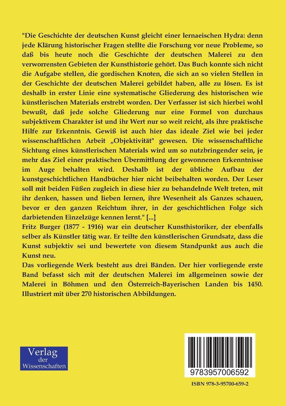 Rückseitencover Die deutsche Malerei vom ausgehenden Mittelalter bis zum Ende der Renaissance