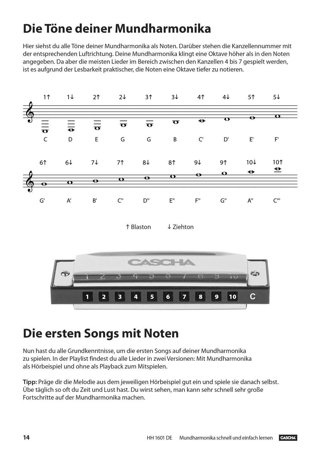 Beispielinhalt (Bild) Mundharmonika - Schnell und einfach lernen