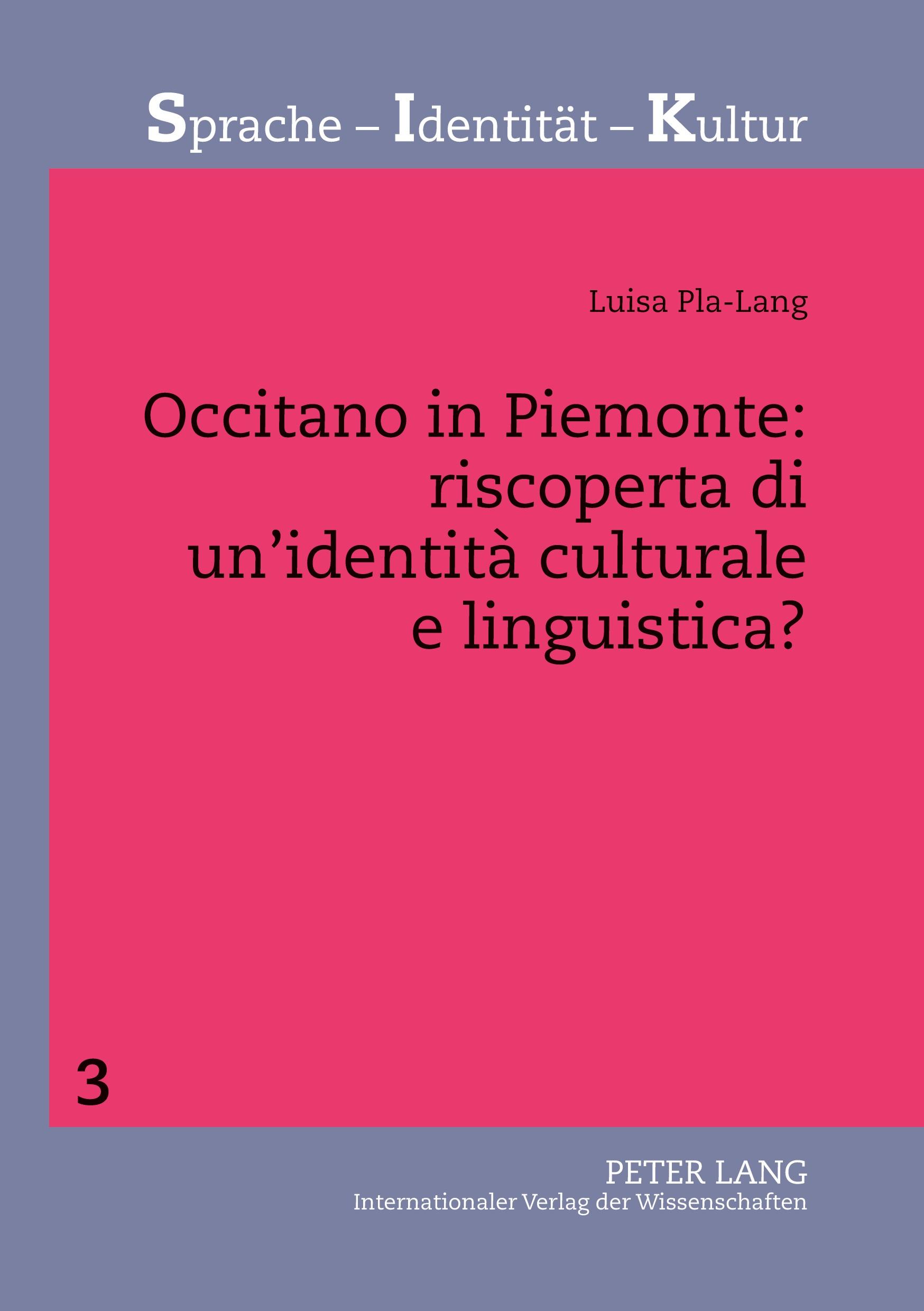Vorderes Coverbild Occitano in Piemonte: riscoperta di un'identità culturale e linguistica?