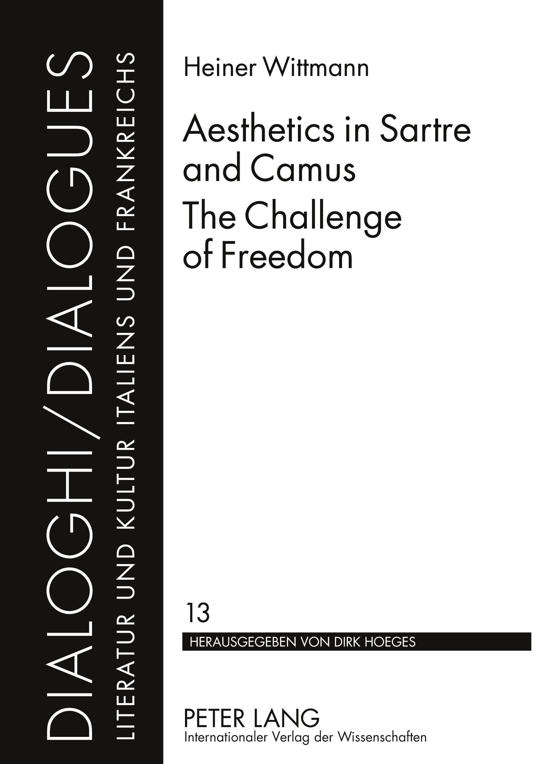Vorderes Coverbild Aesthetics in Sartre and Camus. The Challenge of Freedom