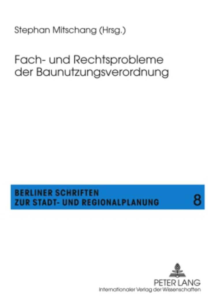 Vorderes Coverbild Fach- und Rechtsprobleme der Baunutzungsverordnung