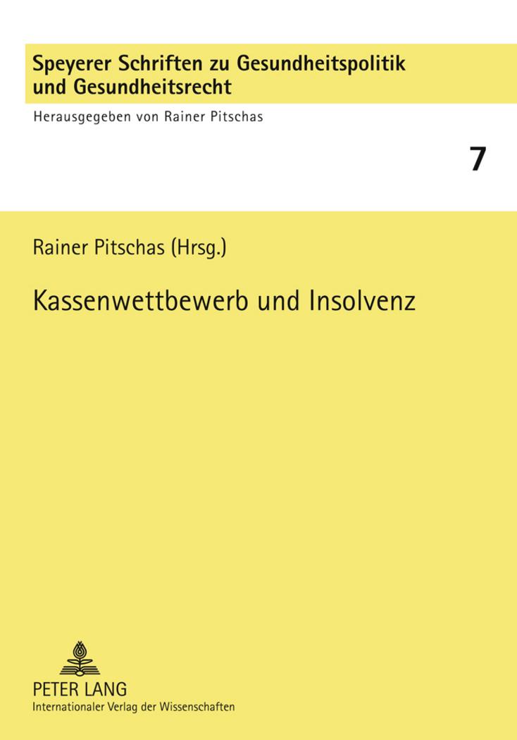 Vorderes Coverbild Kassenwettbewerb und Insolvenz
