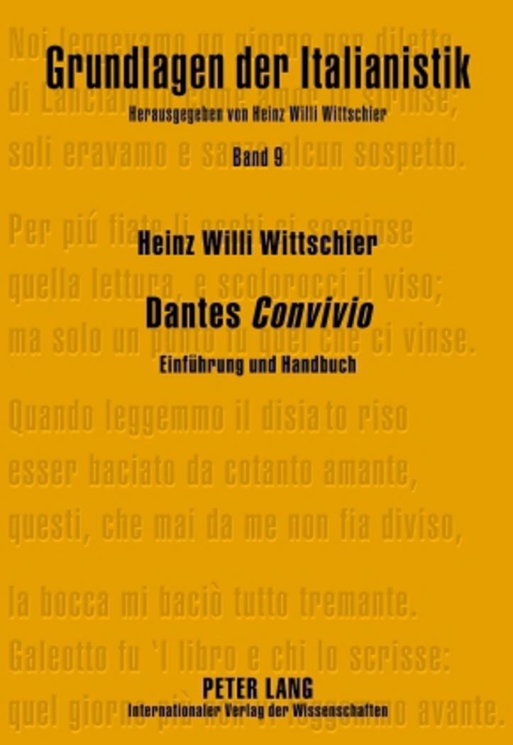 Vorderes Coverbild Dantes 'Convivio'