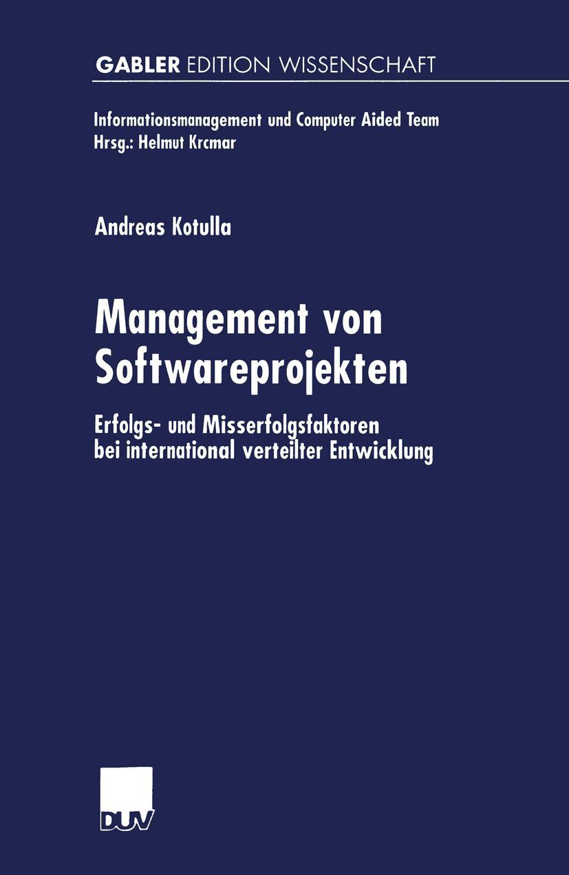 Vorderes Coverbild Management von Softwareprojekten