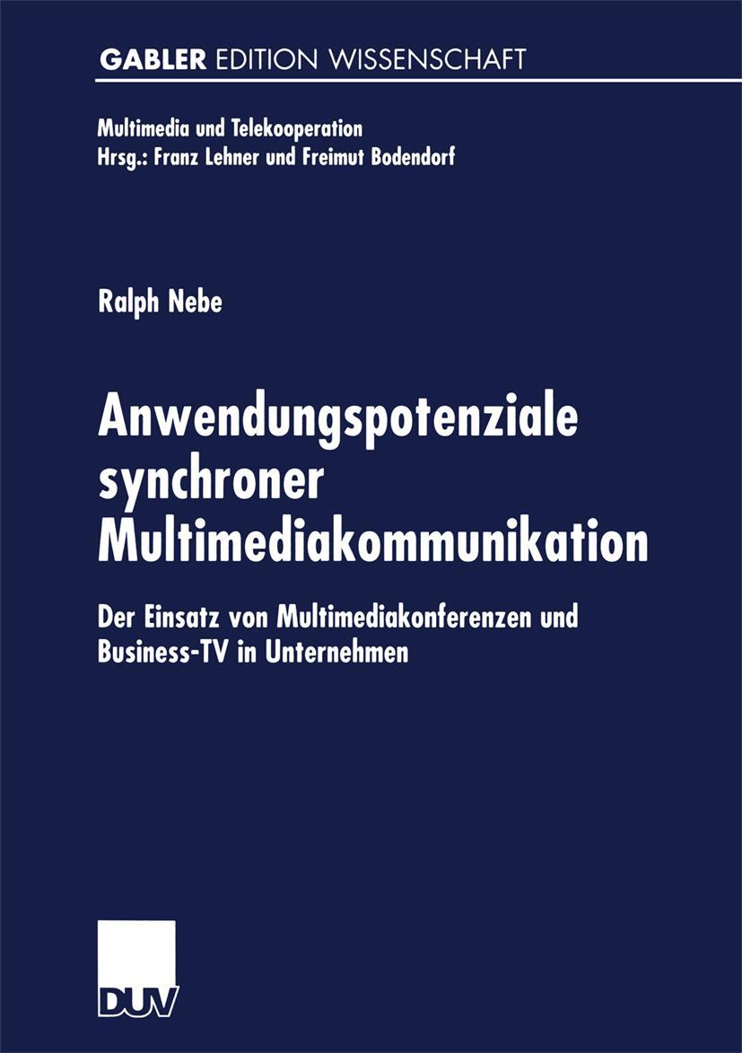 Vorderes Coverbild Anwendungspotenziale synchroner Multimediakommunikation