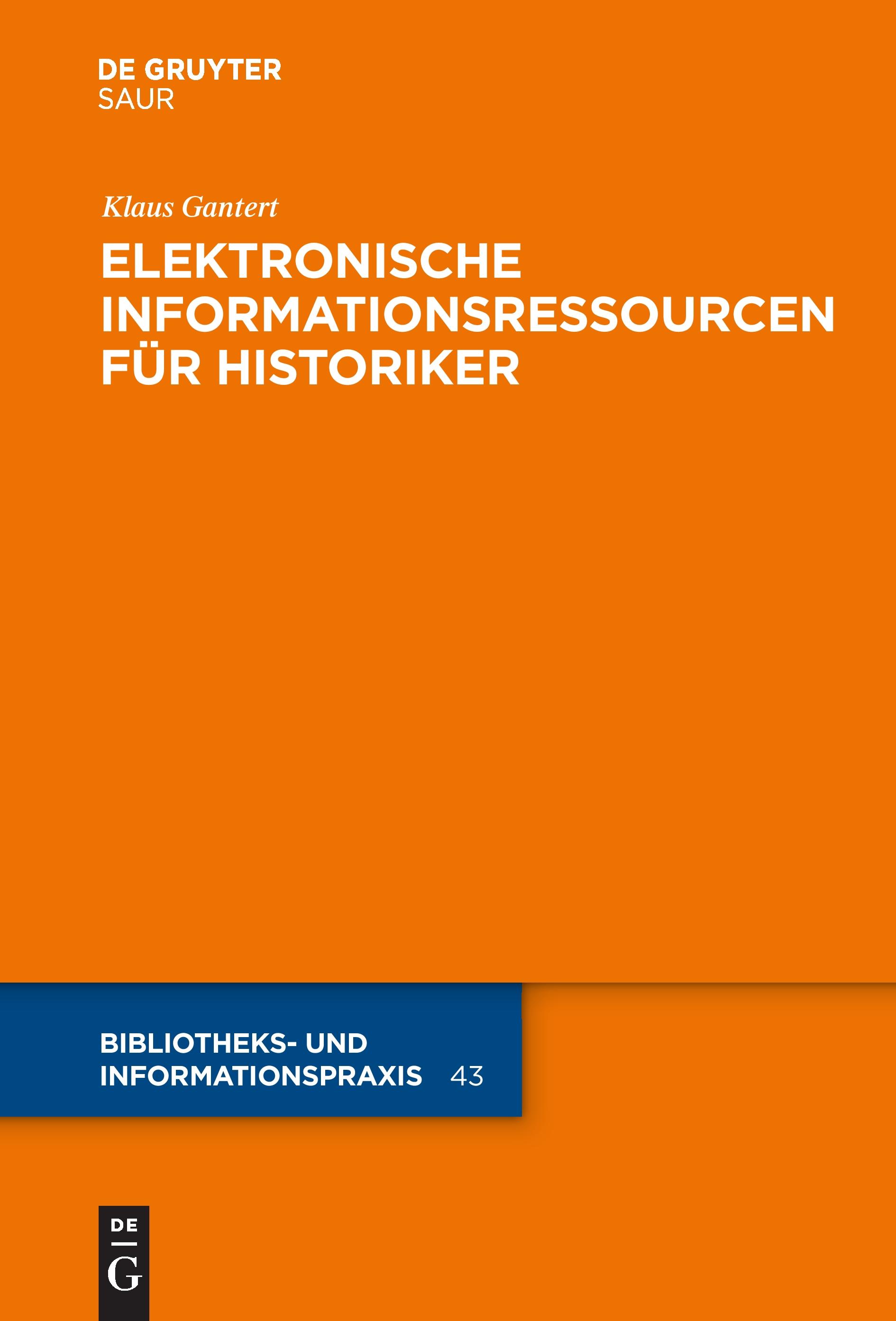 Vorderes Coverbild Elektronische Informationsressourcen für Historiker
