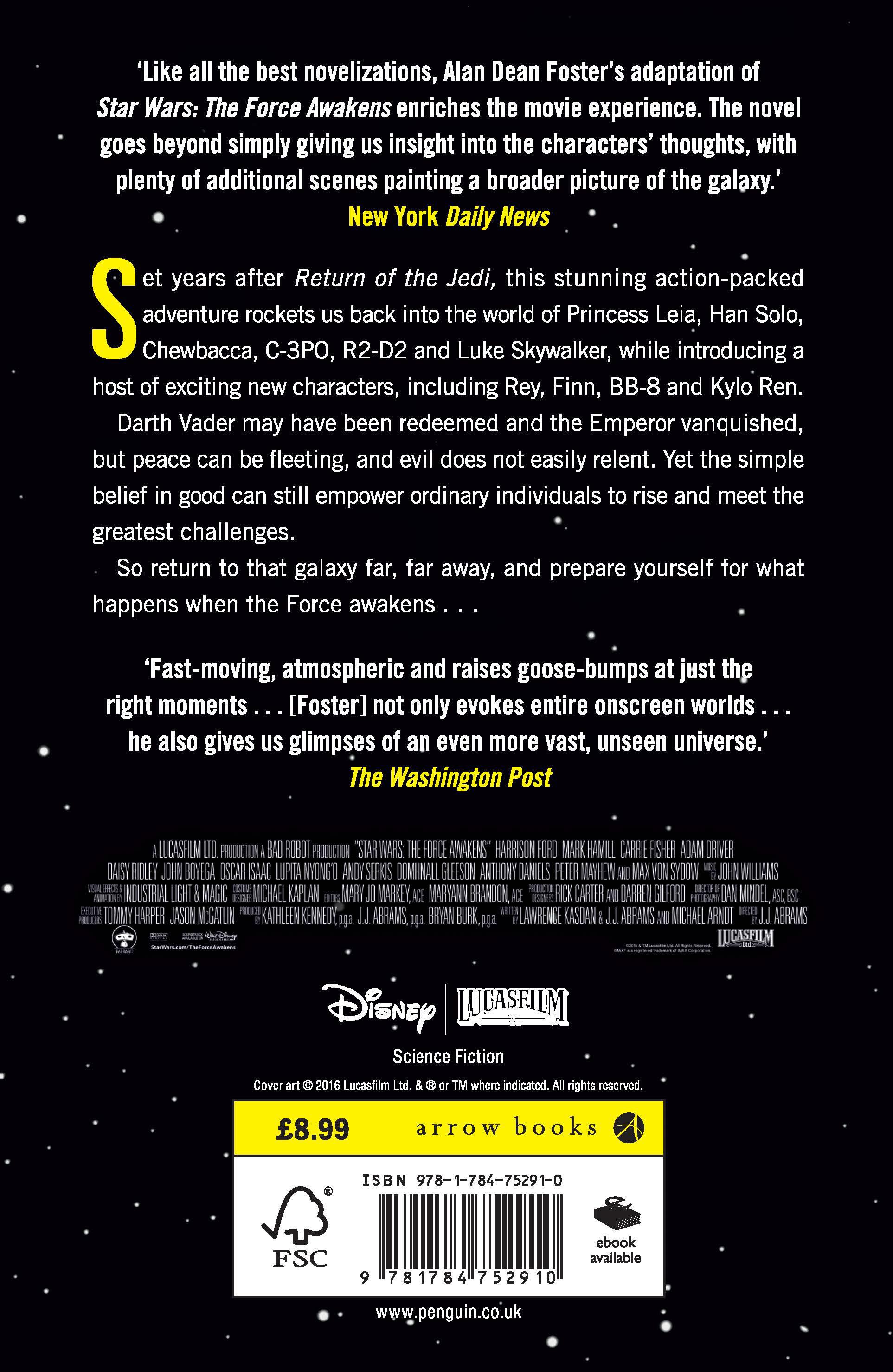 Rückseitencover Star Wars: The Force Awakens