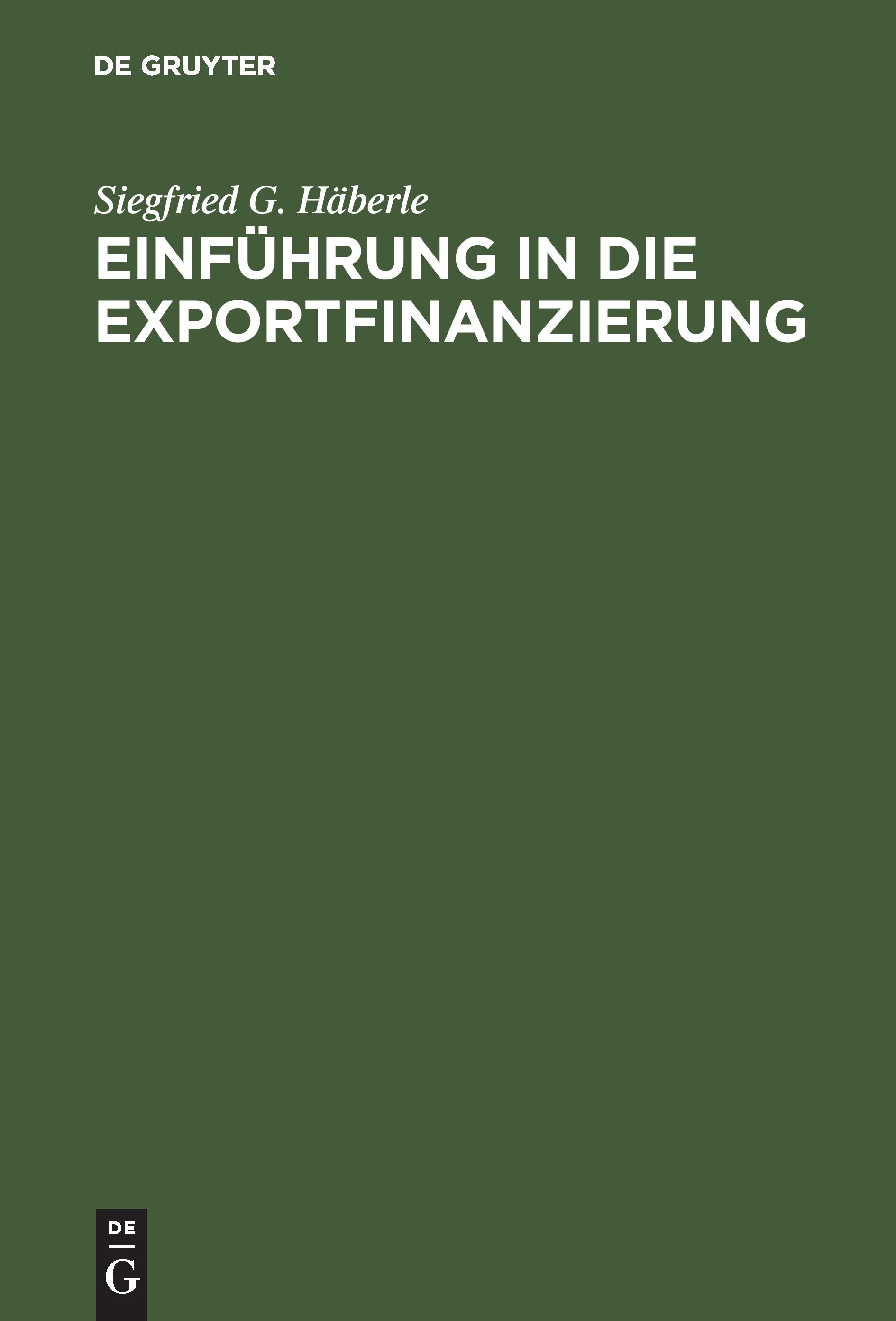 Vorderes Coverbild Einführung in die Exportfinanzierung