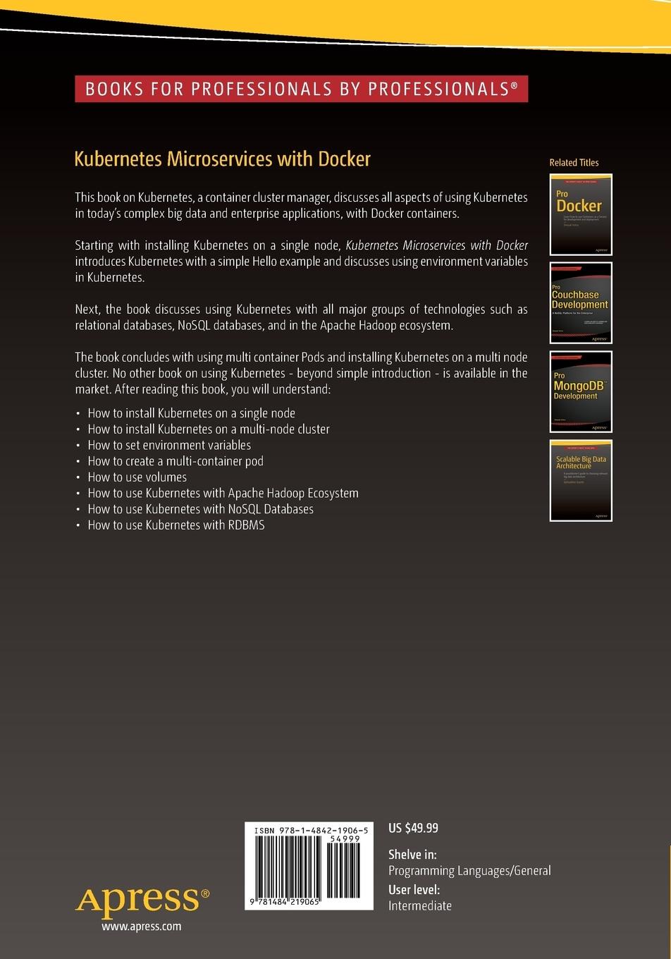 Rückseitencover Kubernetes Microservices with Docker
