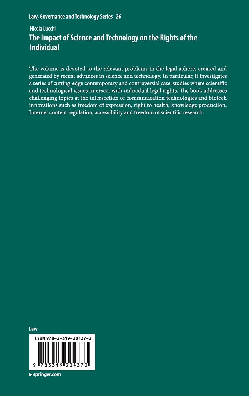 Rückseitencover The Impact of Science and Technology on the Rights of the Individual