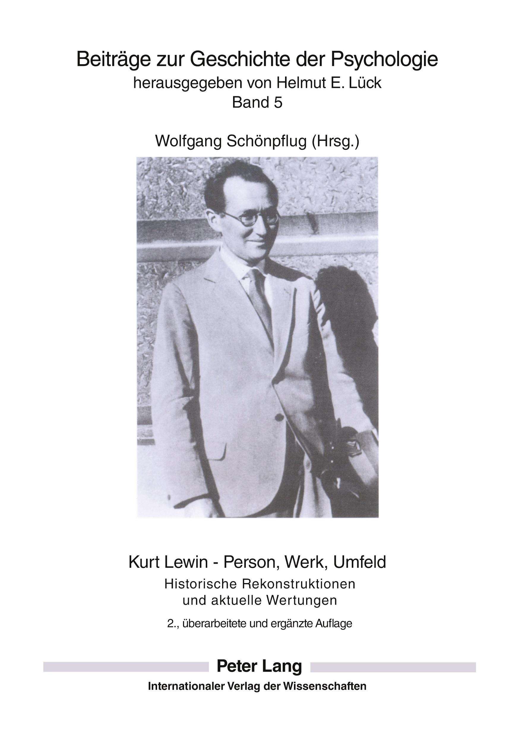 Vorderes Coverbild Kurt Lewin - Person, Werk, Umfeld
