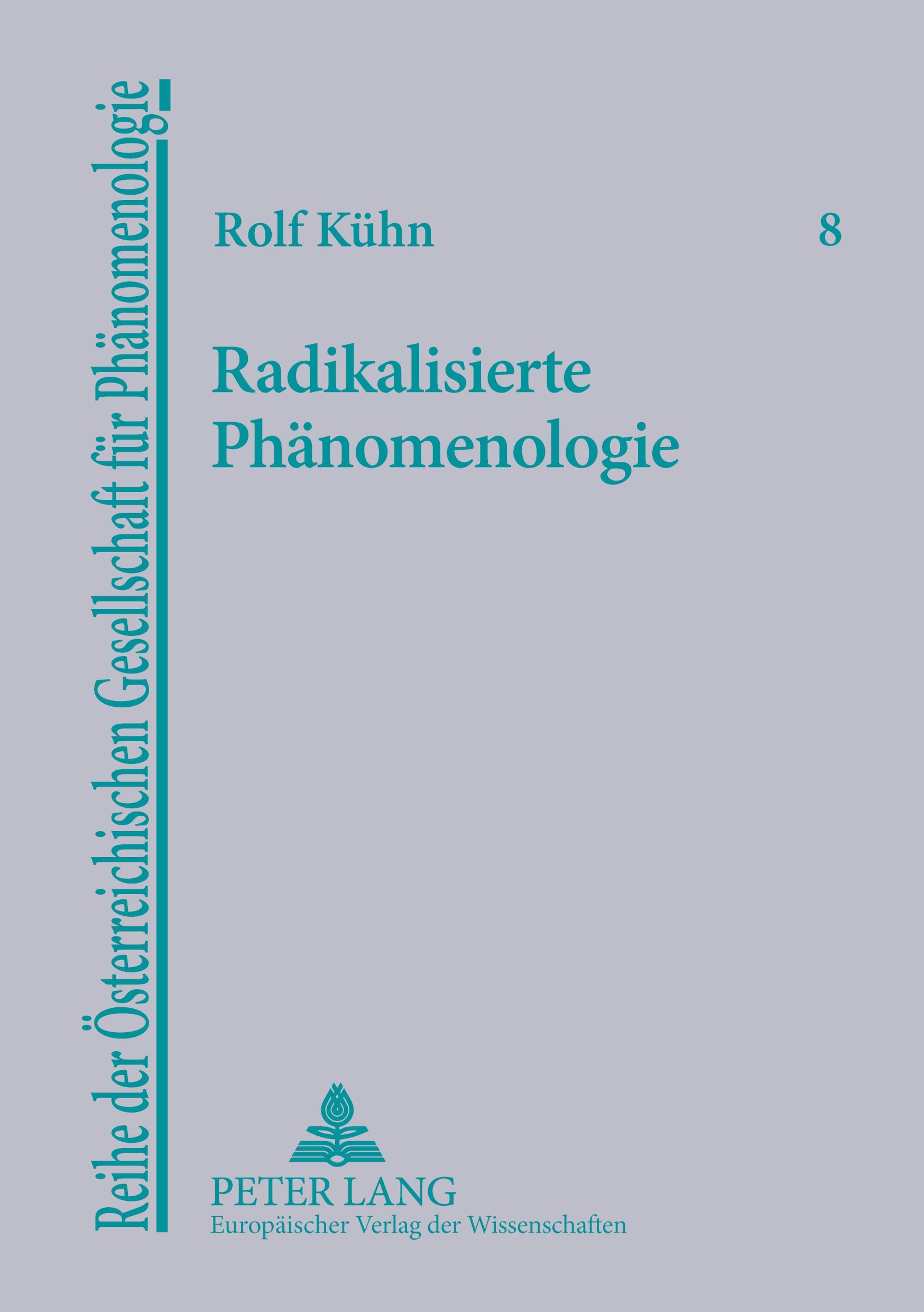 Vorderes Coverbild Radikalisierte Phänomenologie