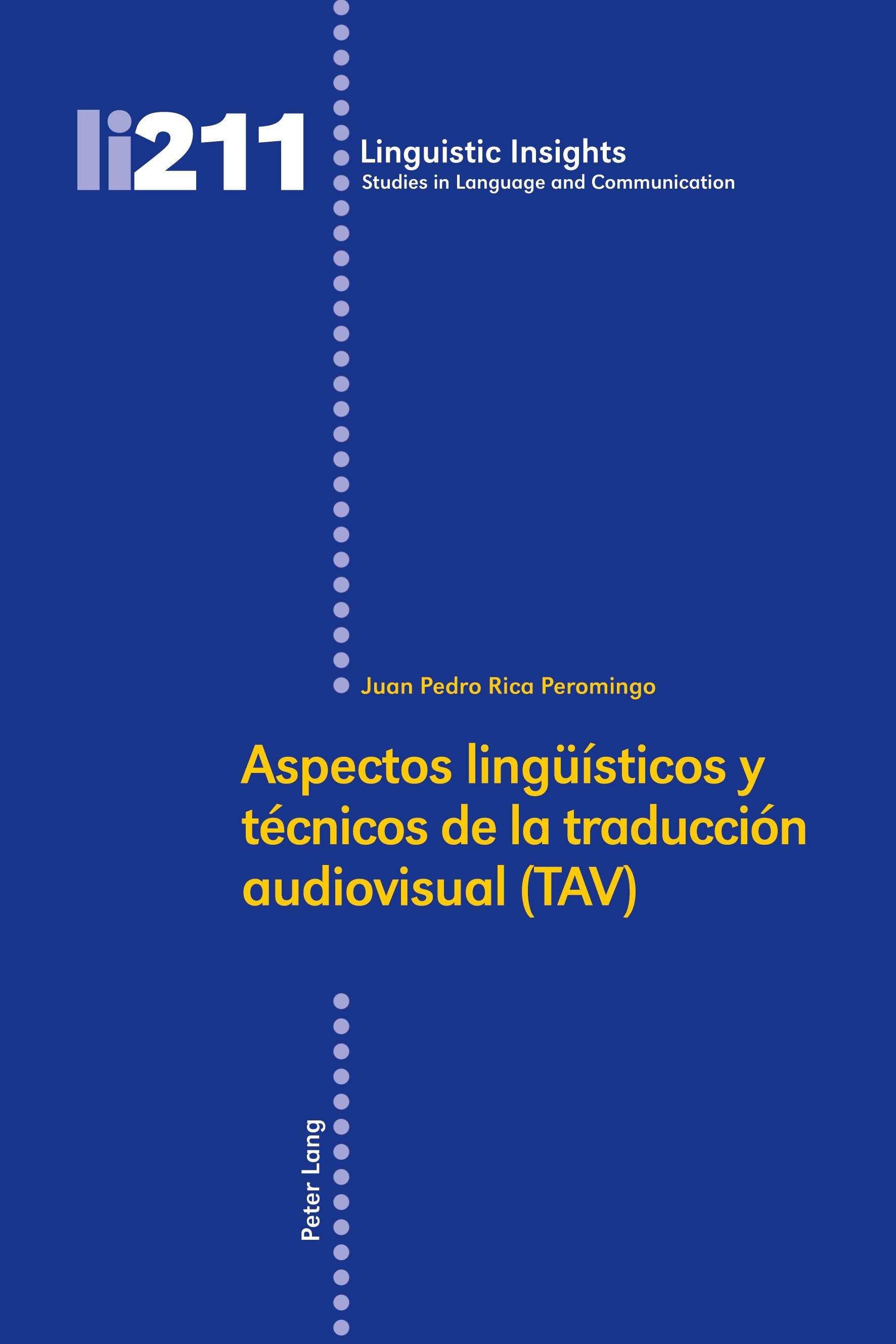 Vorderes Coverbild Aspectos lingüísticos y técnicos de la traducción audiovisual (TAV)