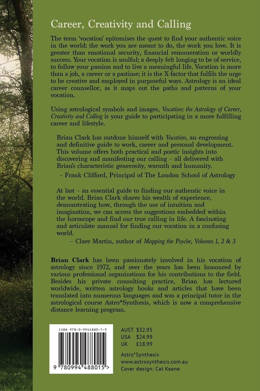 Rückseitencover Vocation: The Astrology of Career, Creativity and Calling
