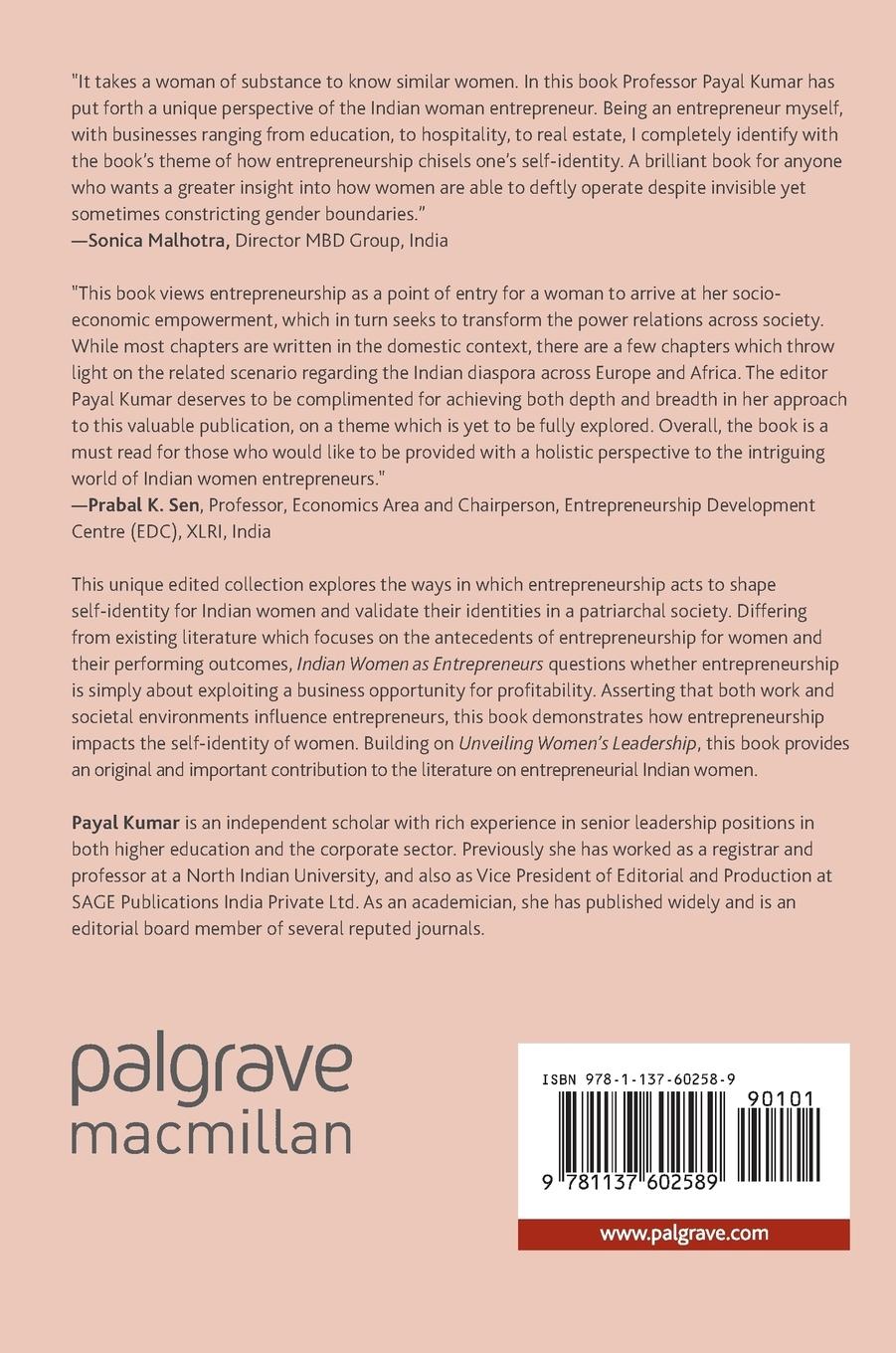 Rückseitencover Indian Women as Entrepreneurs