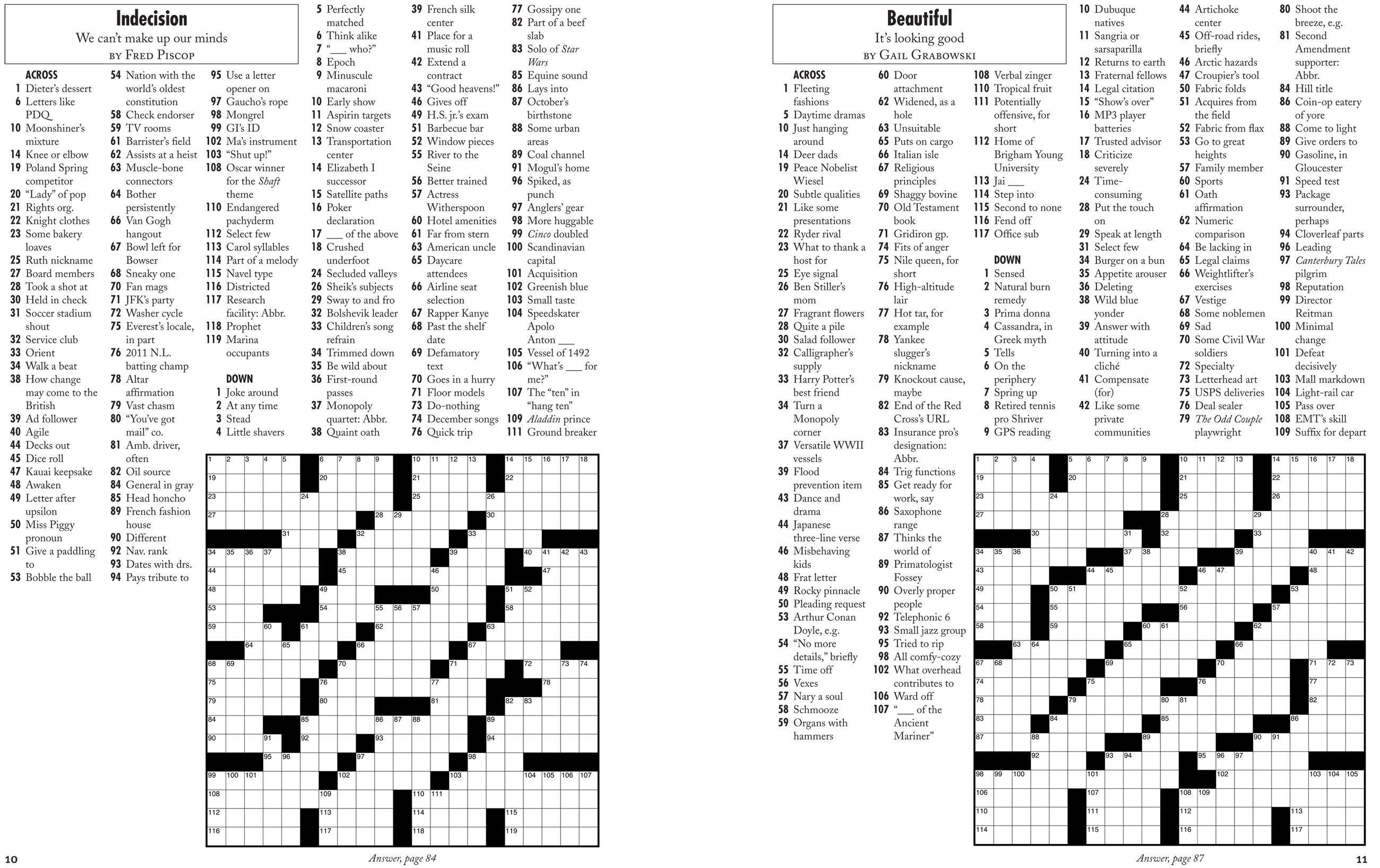 Beispielinhalt (Bild) Rainy Sunday Crosswords