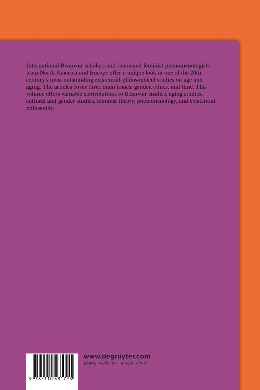 Rückseitencover Simone de Beauvoir's Philosophy of Age