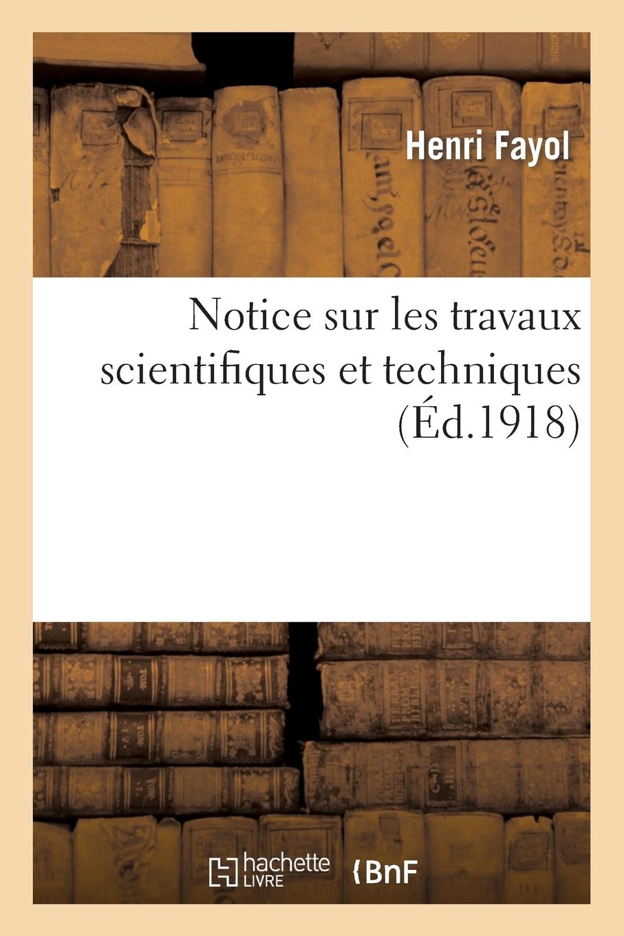 Vorderes Coverbild Notice Sur Les Travaux Scientifiques Et Techniques