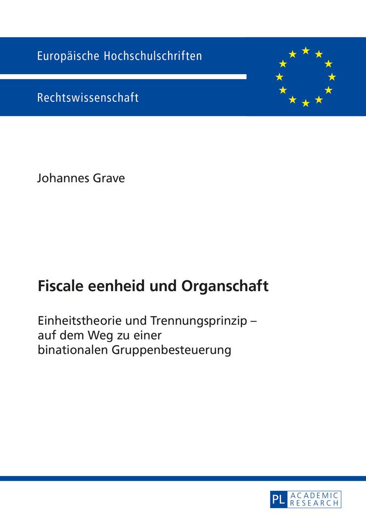 Vorderes Coverbild Fiscale eenheid und Organschaft