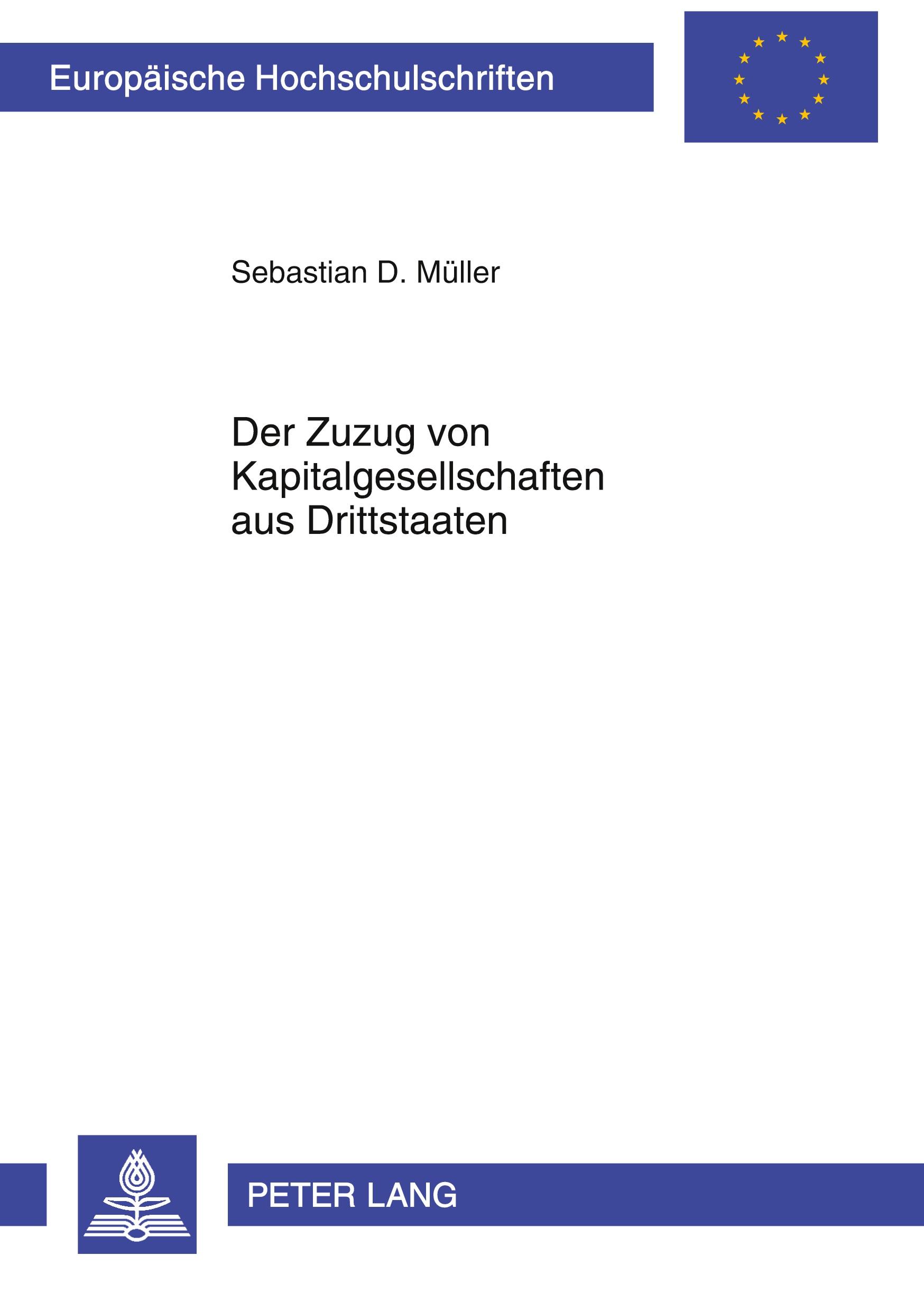 Vorderes Coverbild Der Zuzug von Kapitalgesellschaften aus Drittstaaten