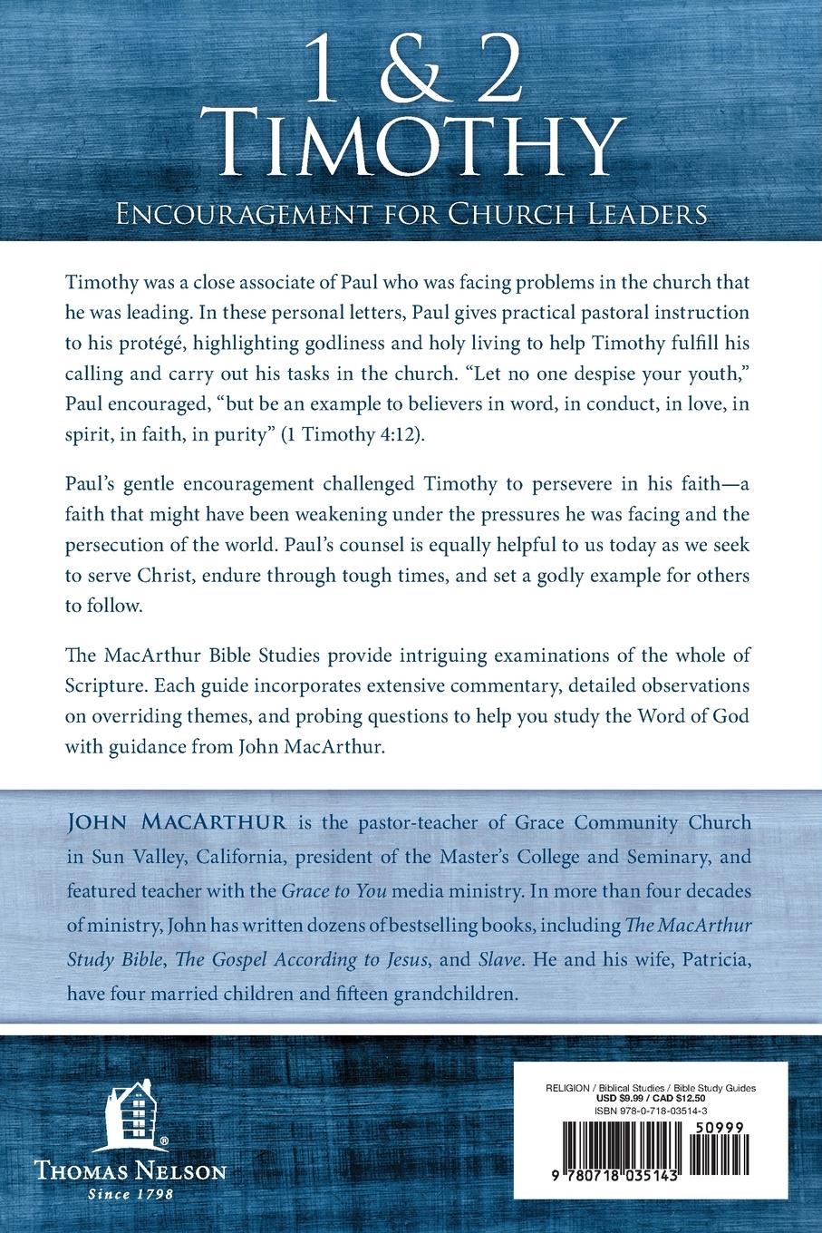 Rückseitencover The 1 and 2 Timothy