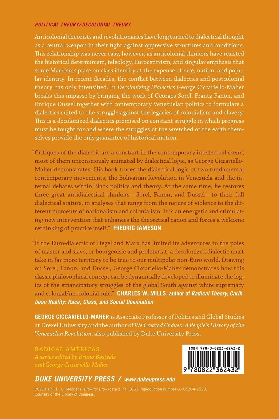 Rückseitencover Decolonizing Dialectics