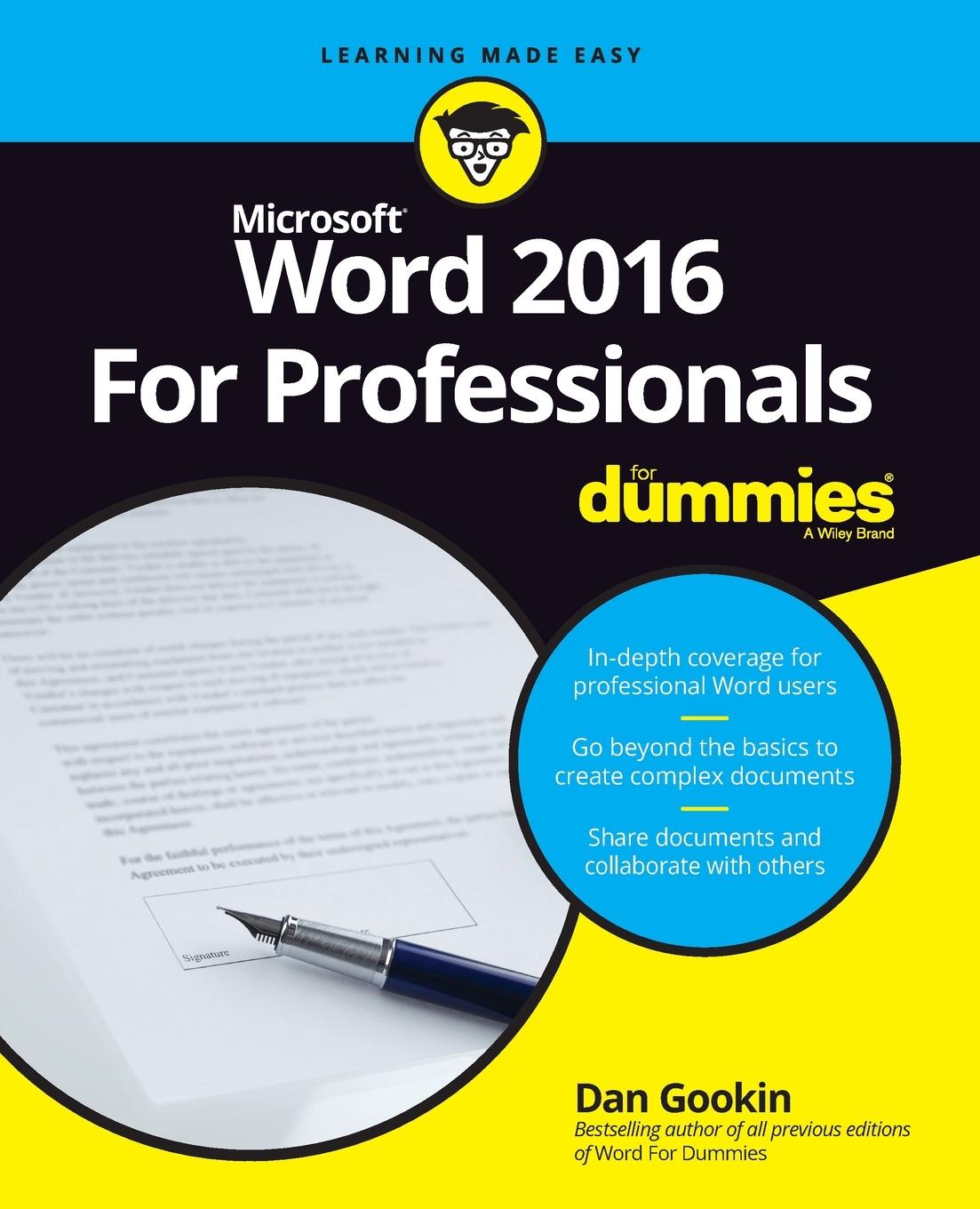 Vorderes Coverbild Word 2016 for Professionals for Dummies