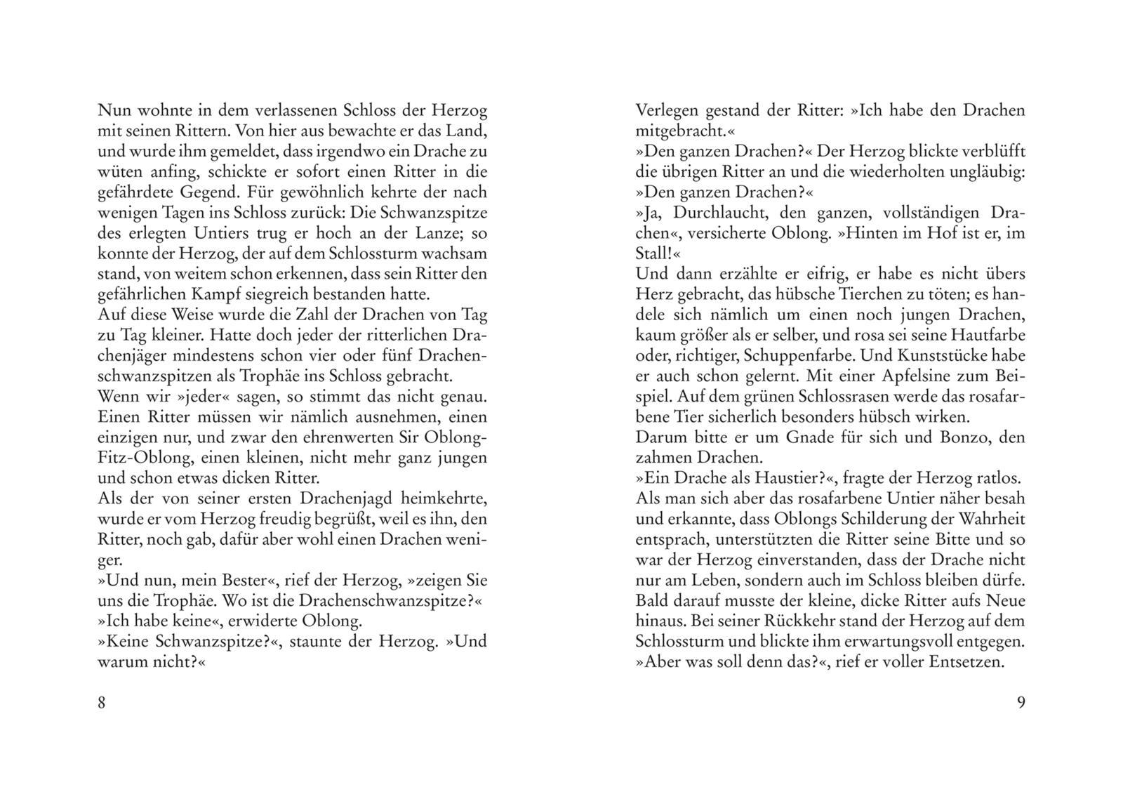 Beispielinhalt (Bild) Der kleine dicke Ritter