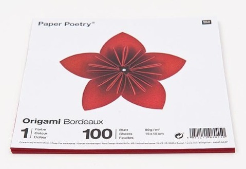 Vorderes Coverbild ORIGAMI BORDEAUX, 15 X 15 CM