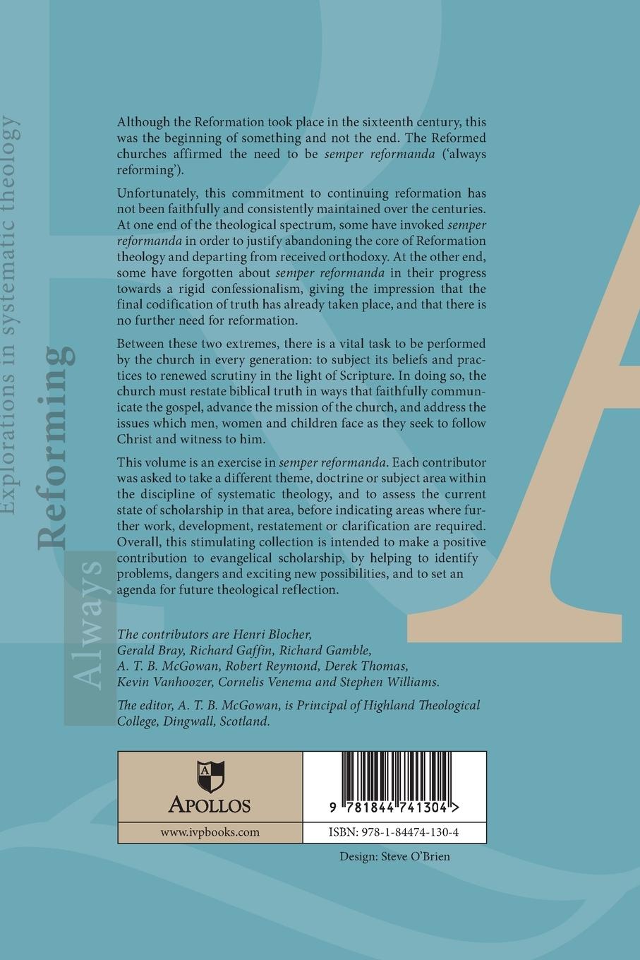 Rückseitencover Always reforming