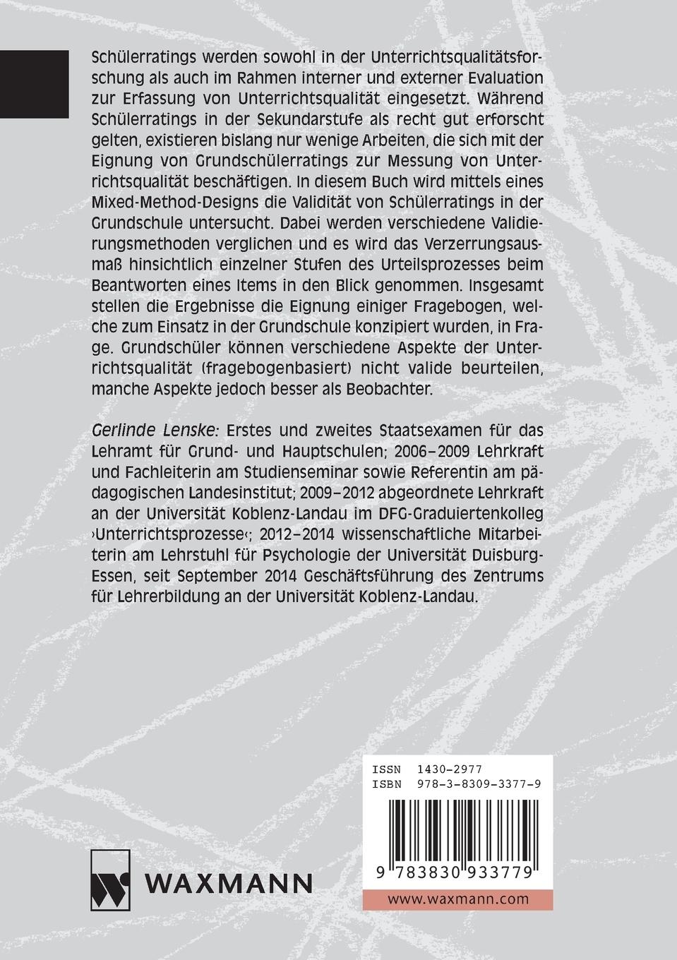 Rückseitencover Schülerfeedback in der Grundschule