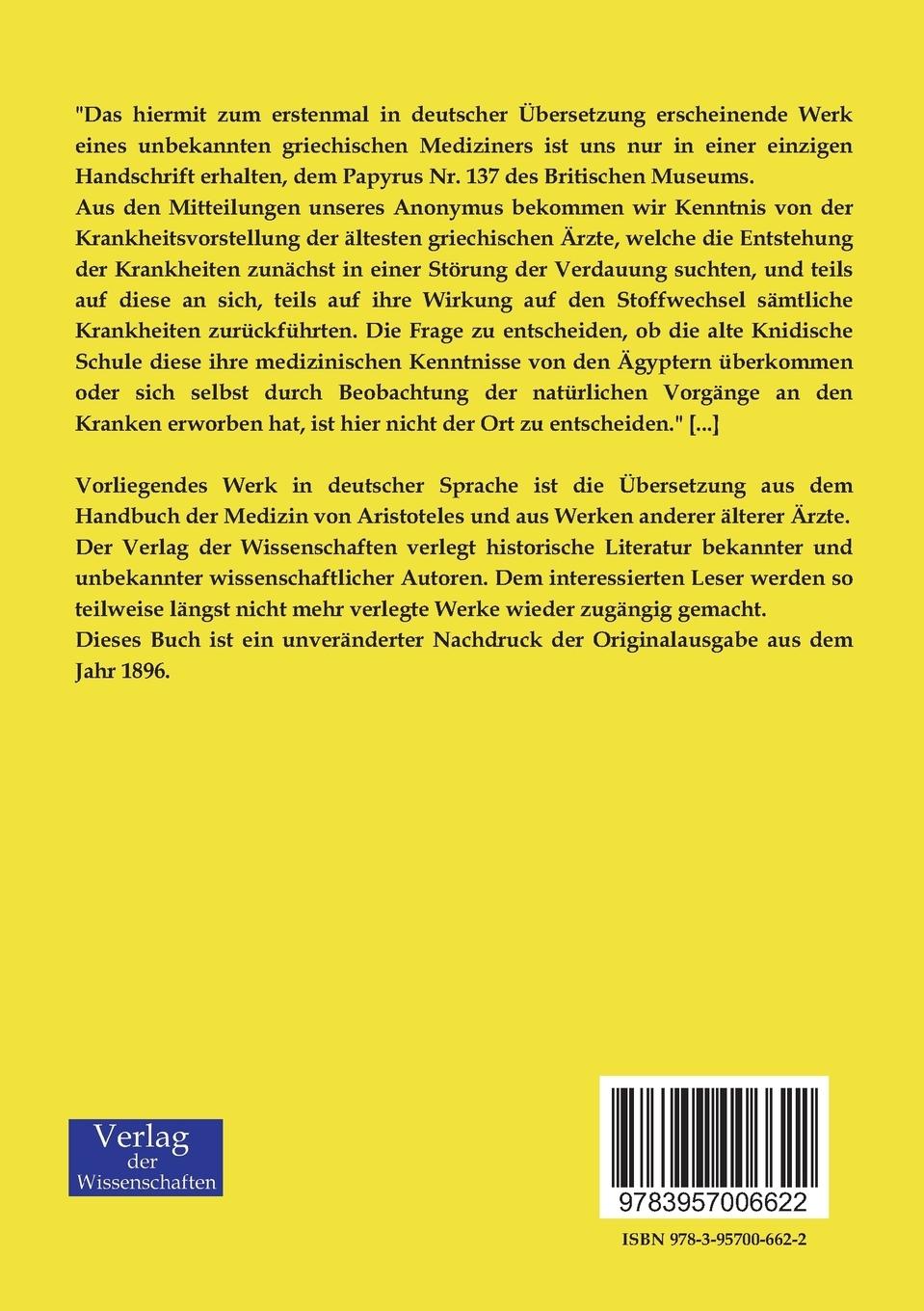 Rückseitencover Anonymus londinensis