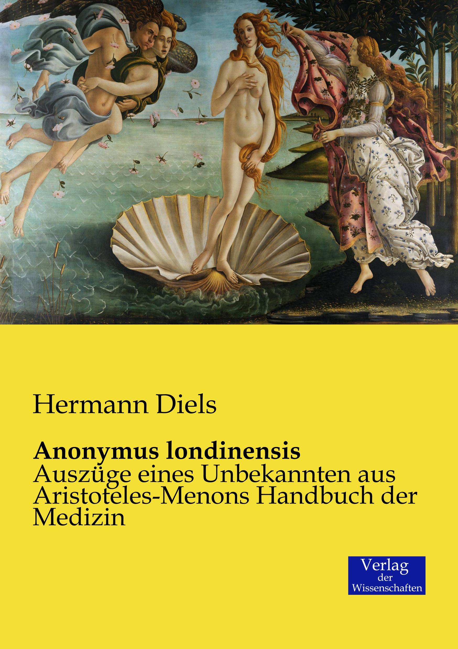 Vorderes Coverbild Anonymus londinensis