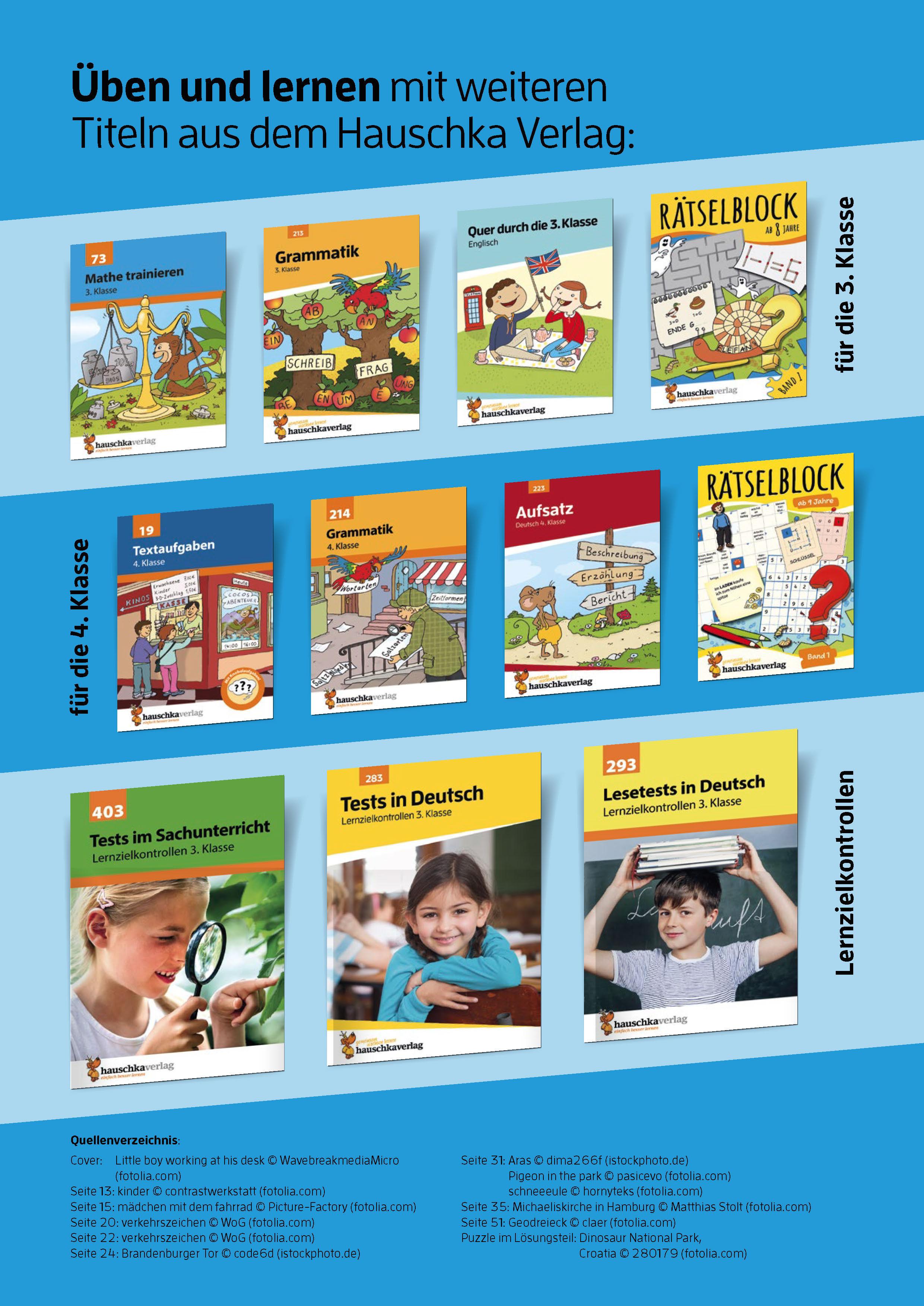 Beispielinhalt (Bild) Tests in Mathe - Lernzielkontrollen 3. Klasse