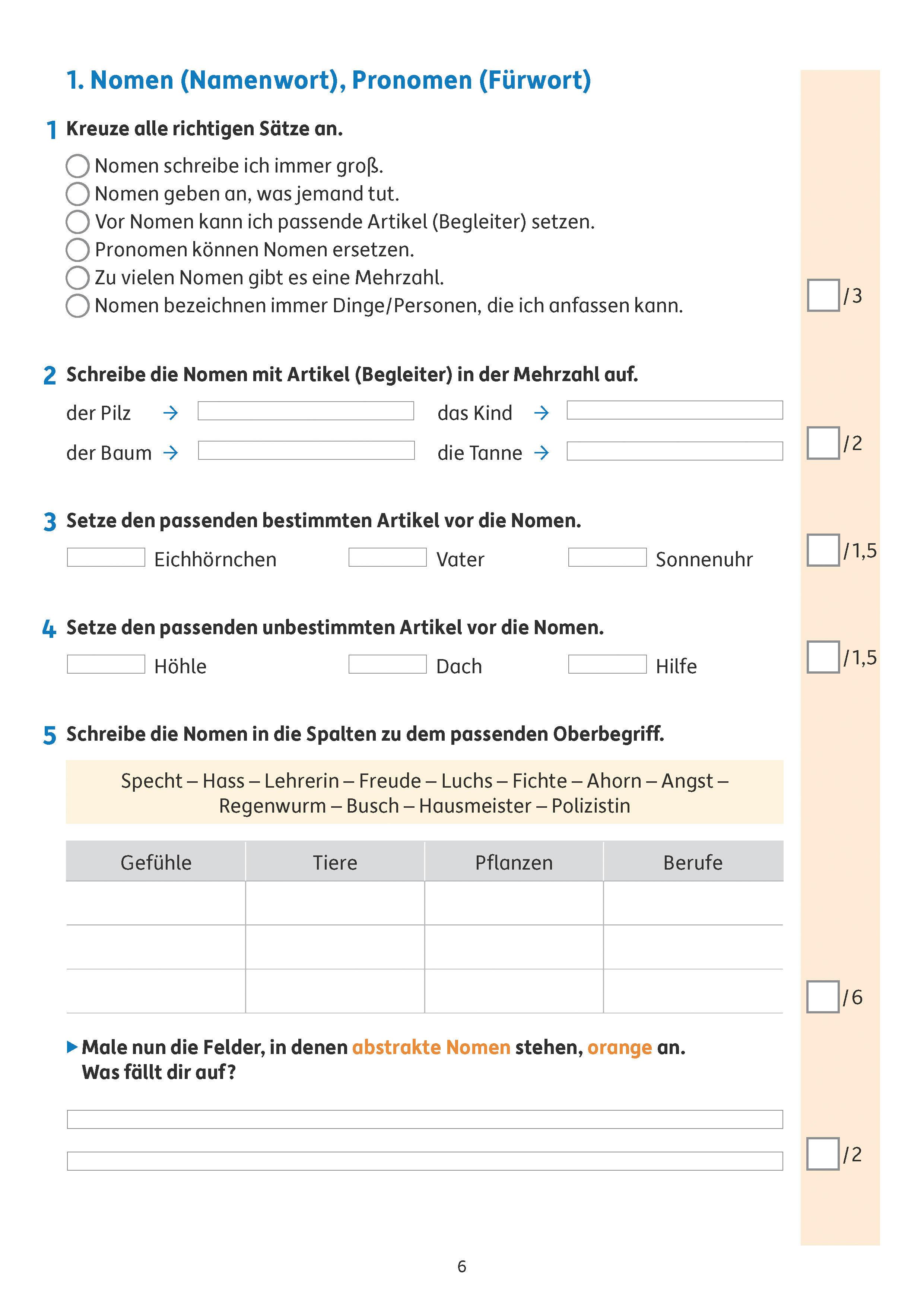 Beispielinhalt (Bild) Tests in Deutsch - Lernzielkontrollen 3. Klasse