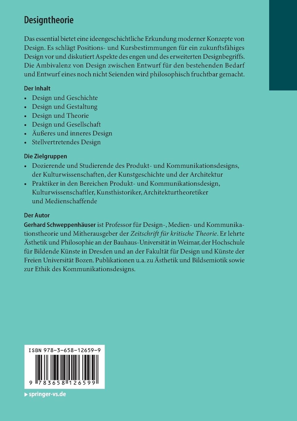 Rückseitencover Designtheorie