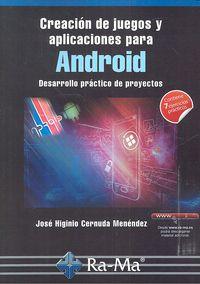 Vorderes Coverbild Creación de juegos y aplicaciones para Android