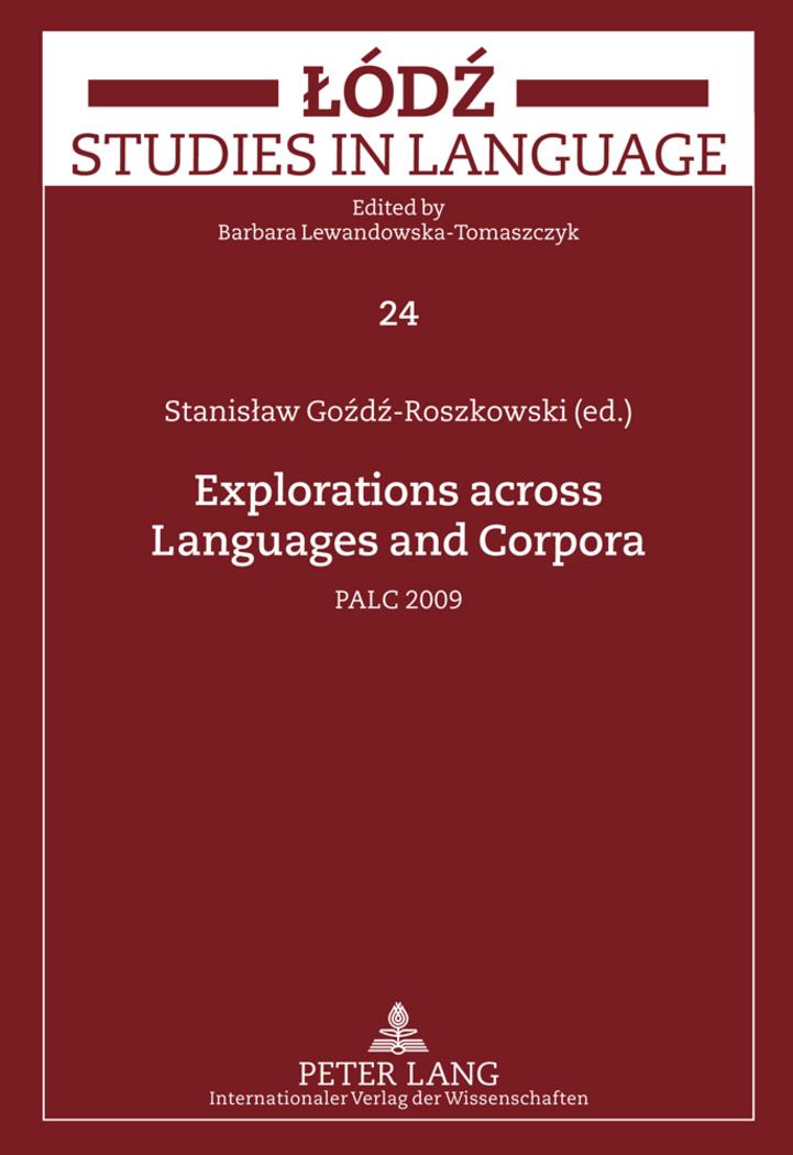 Vorderes Coverbild Explorations across Languages and Corpora