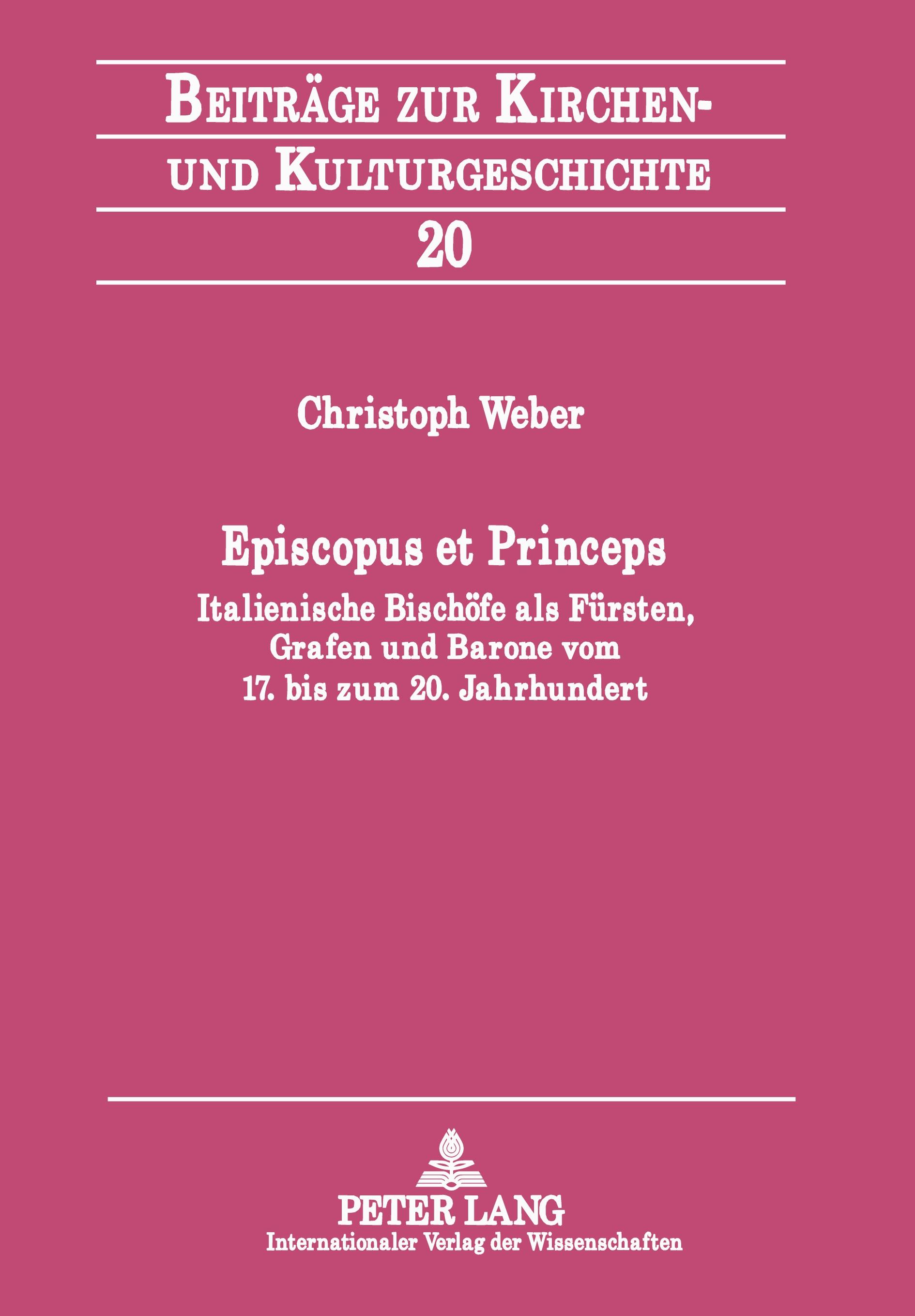 Vorderes Coverbild Episcopus et Princeps