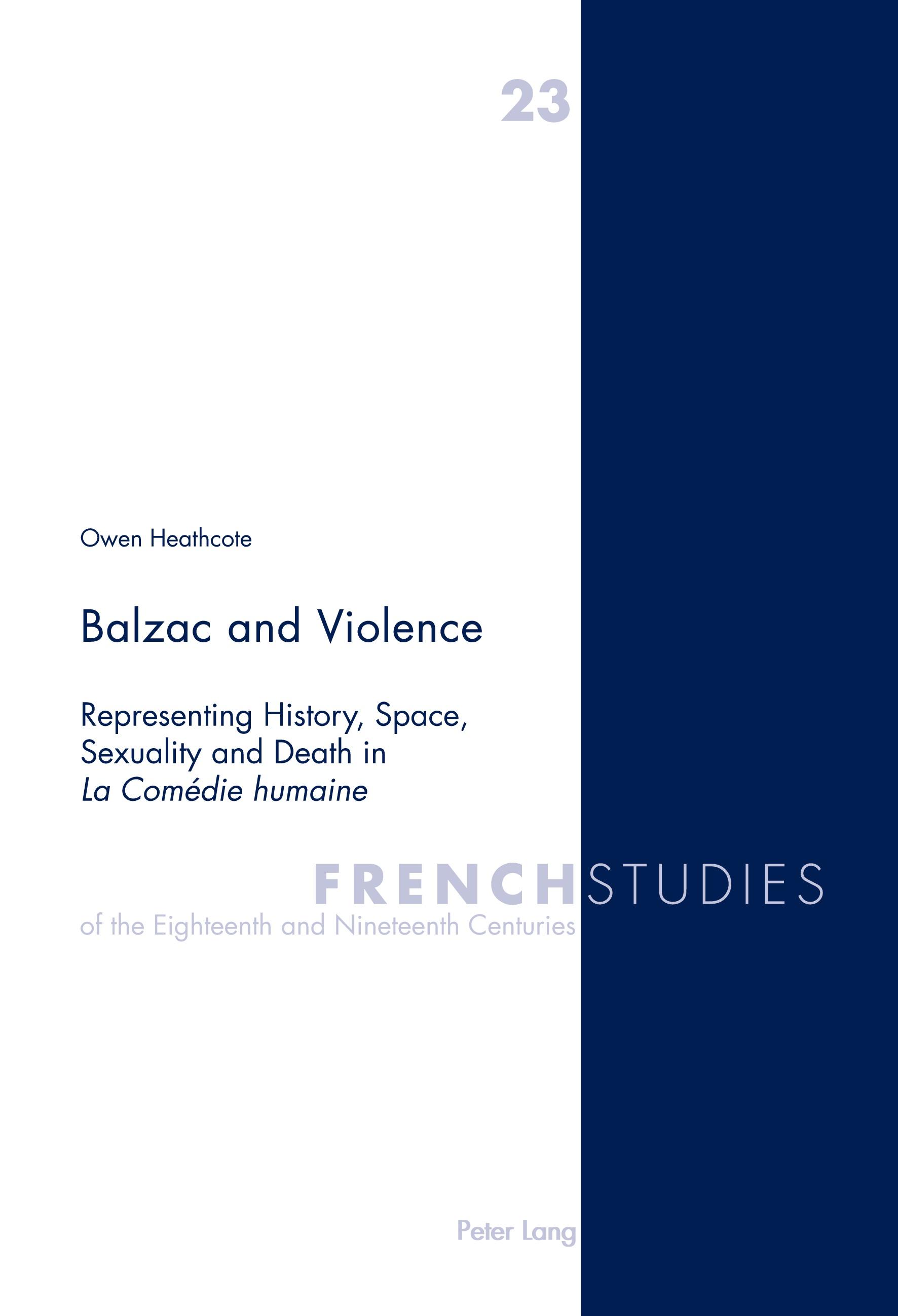 Vorderes Coverbild Balzac and Violence