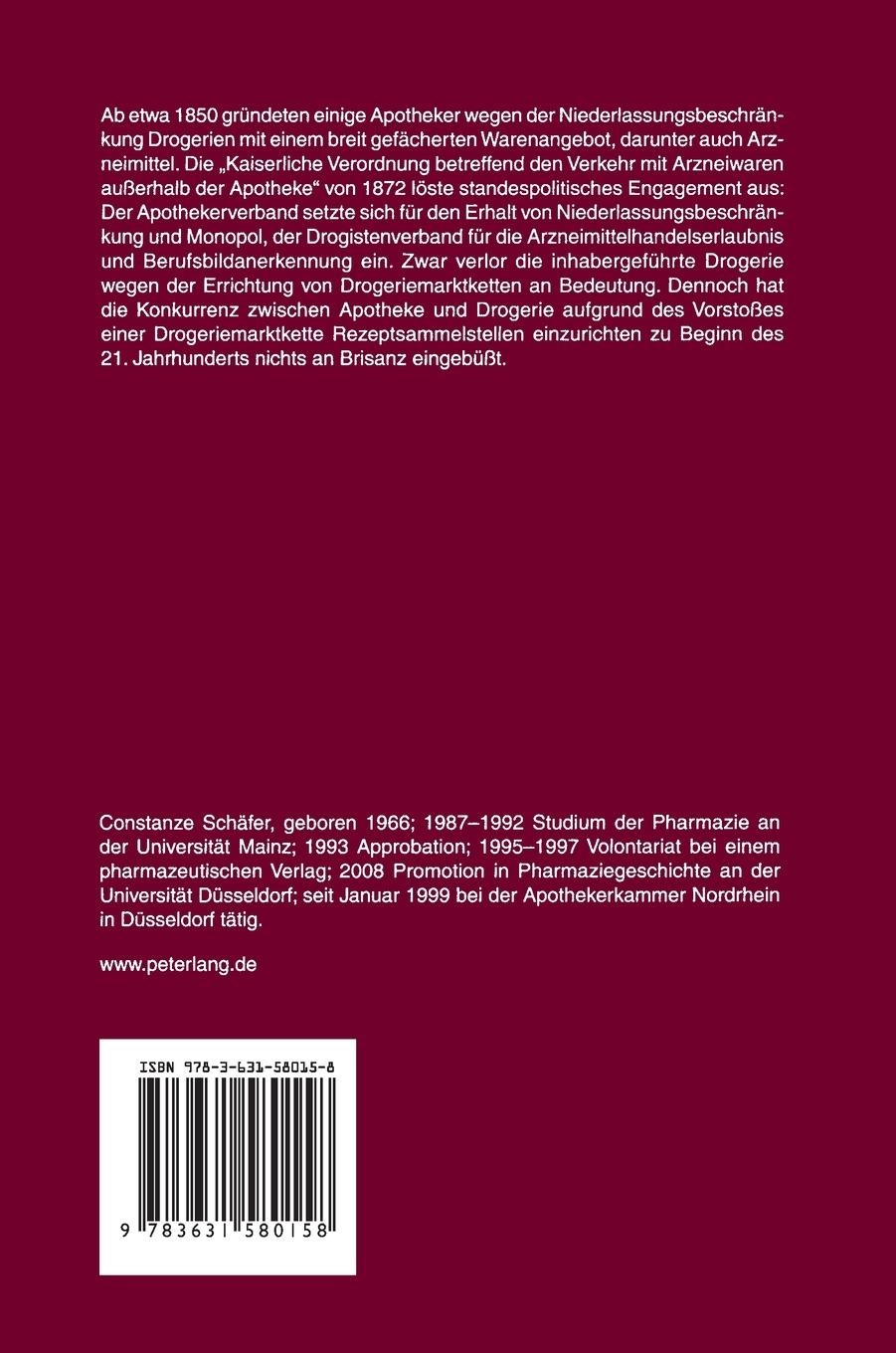 Rückseitencover Apotheker und Drogist