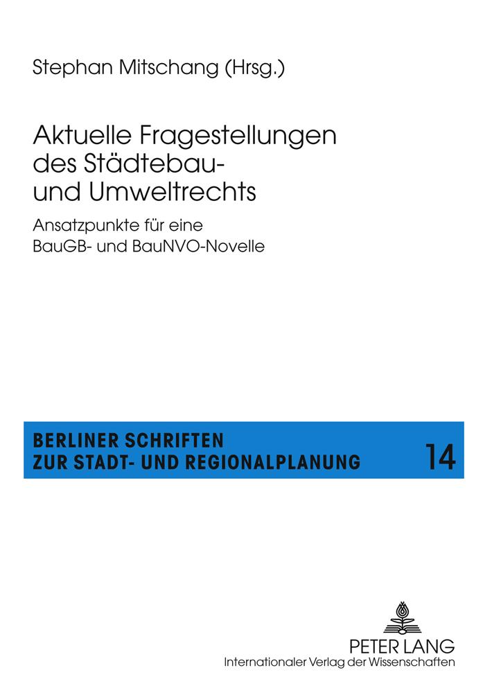 Vorderes Coverbild Aktuelle Fragestellungen des Städtebau- und Umweltrechts