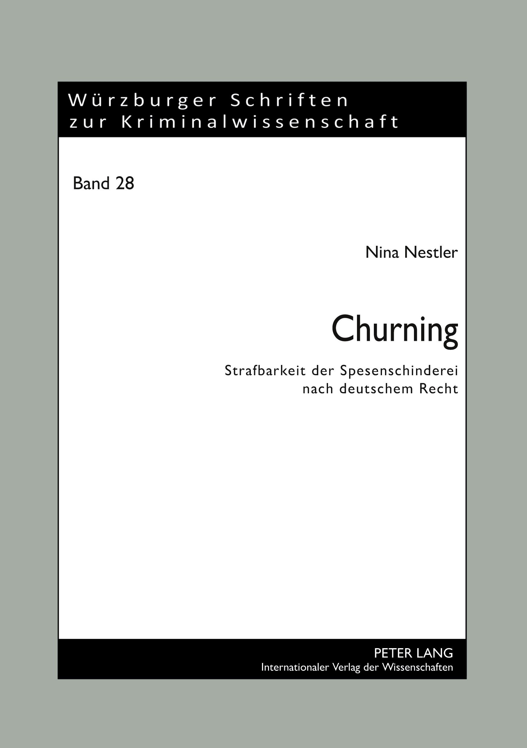 Vorderes Coverbild Churning