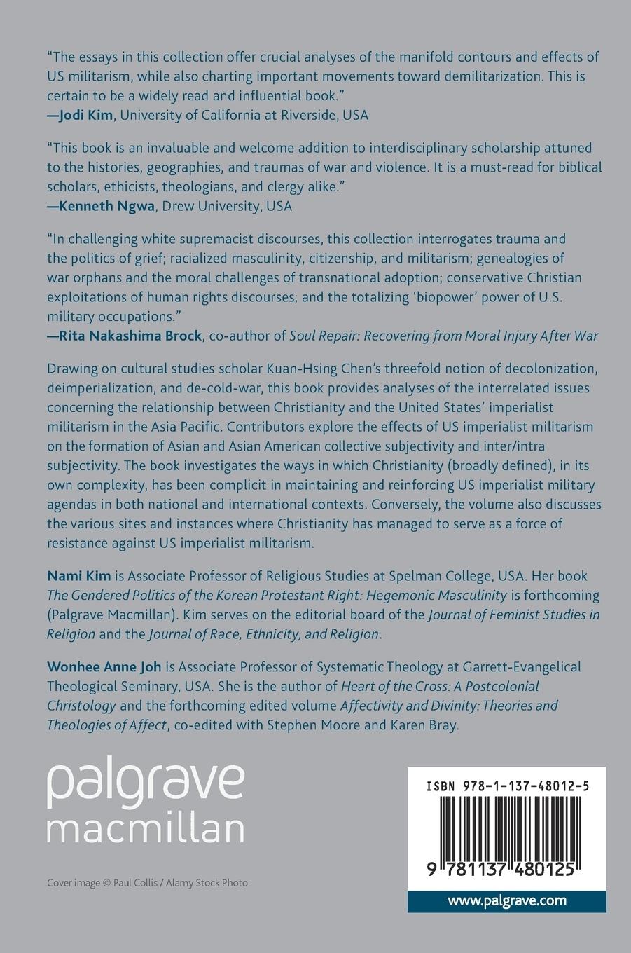 Rückseitencover Critical Theology against US Militarism in Asia