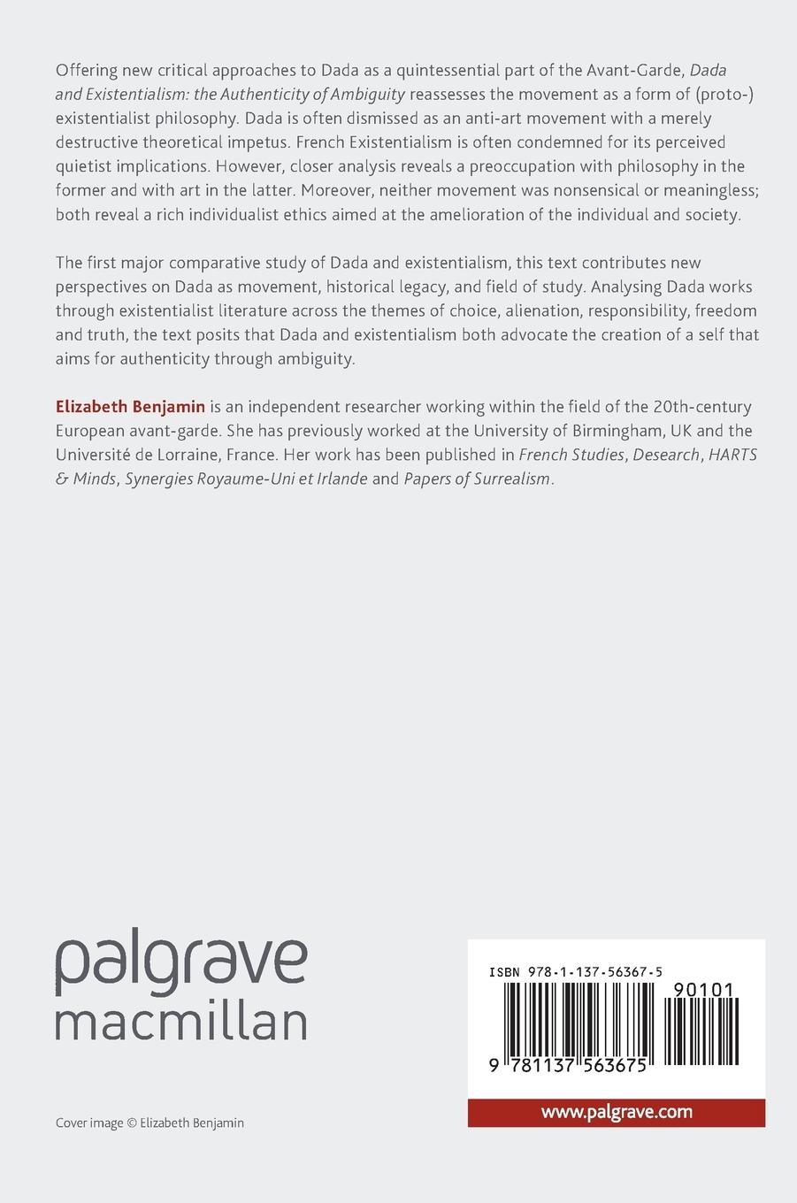 Rückseitencover Dada and Existentialism