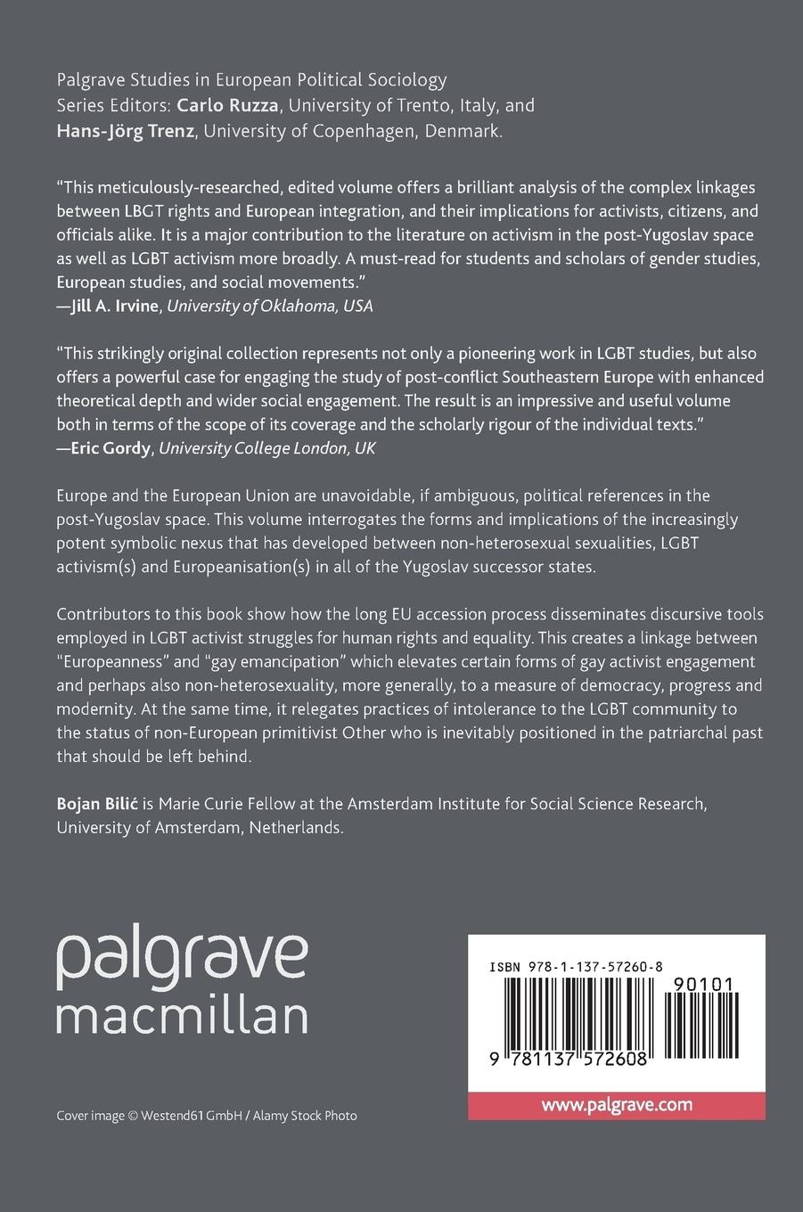 Rückseitencover LGBT Activism and Europeanisation in the Post-Yugoslav Space