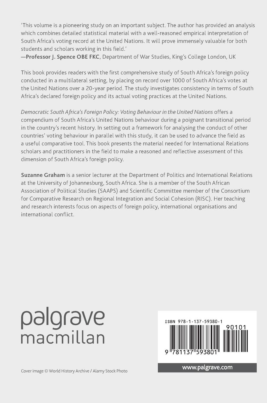 Rückseitencover Democratic South Africa's Foreign Policy