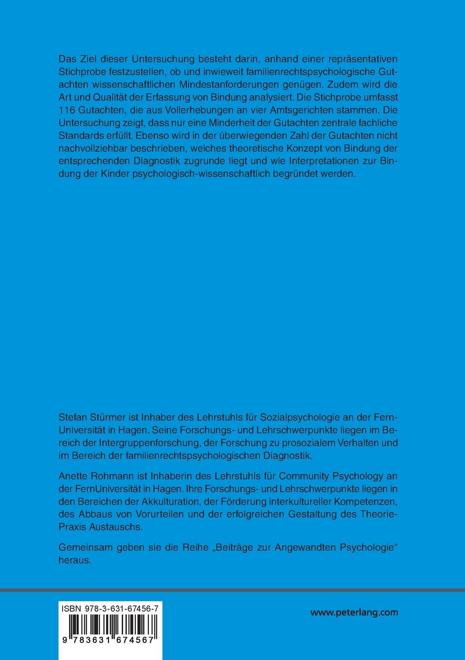 Rückseitencover Qualität familienrechtspsychologischer Gutachten: Eine empirische Analyse mit Praxiskommentaren