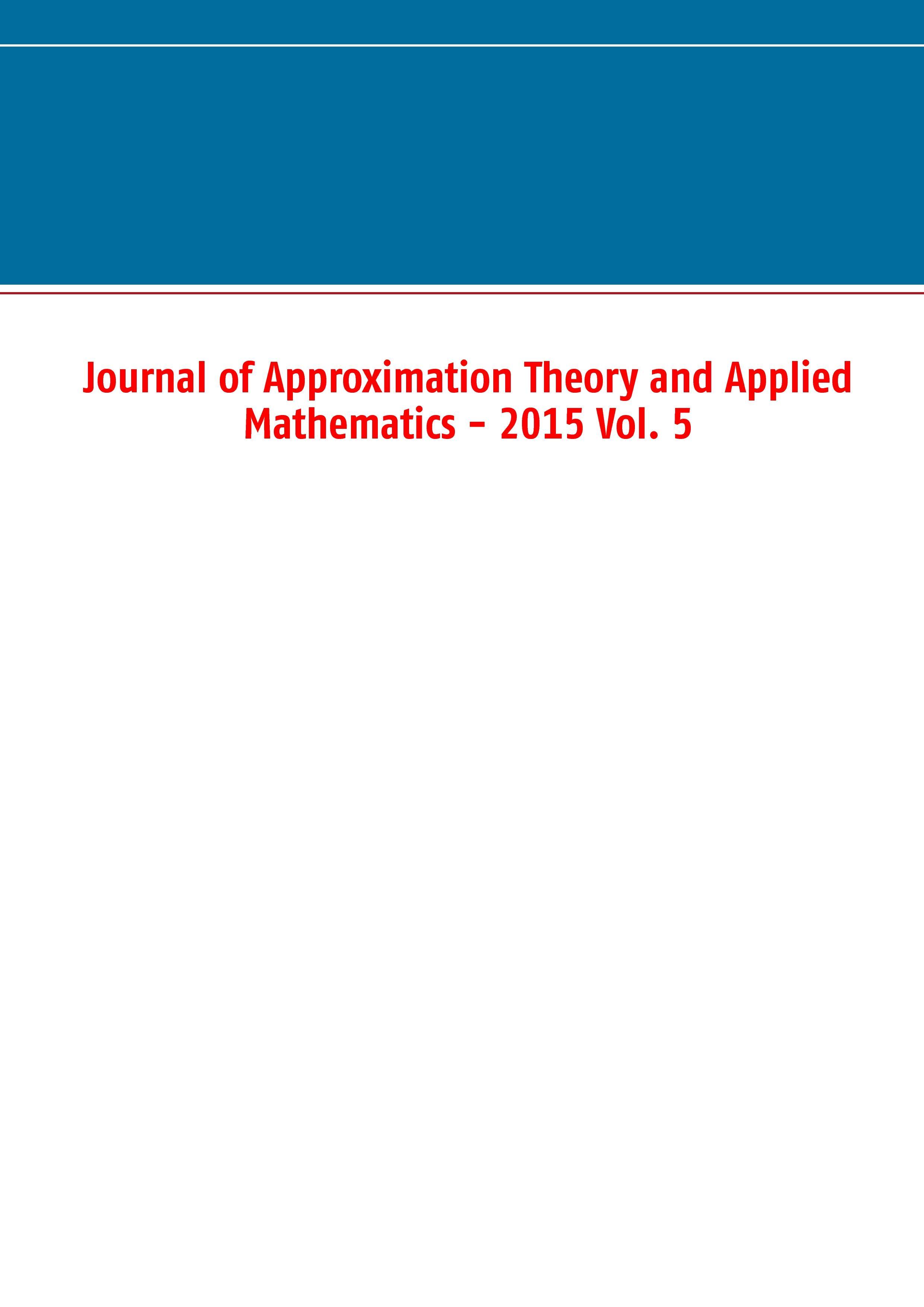 Vorderes Coverbild Journal of Approximation Theory and Applied Mathematics - 2015 Vol. 5