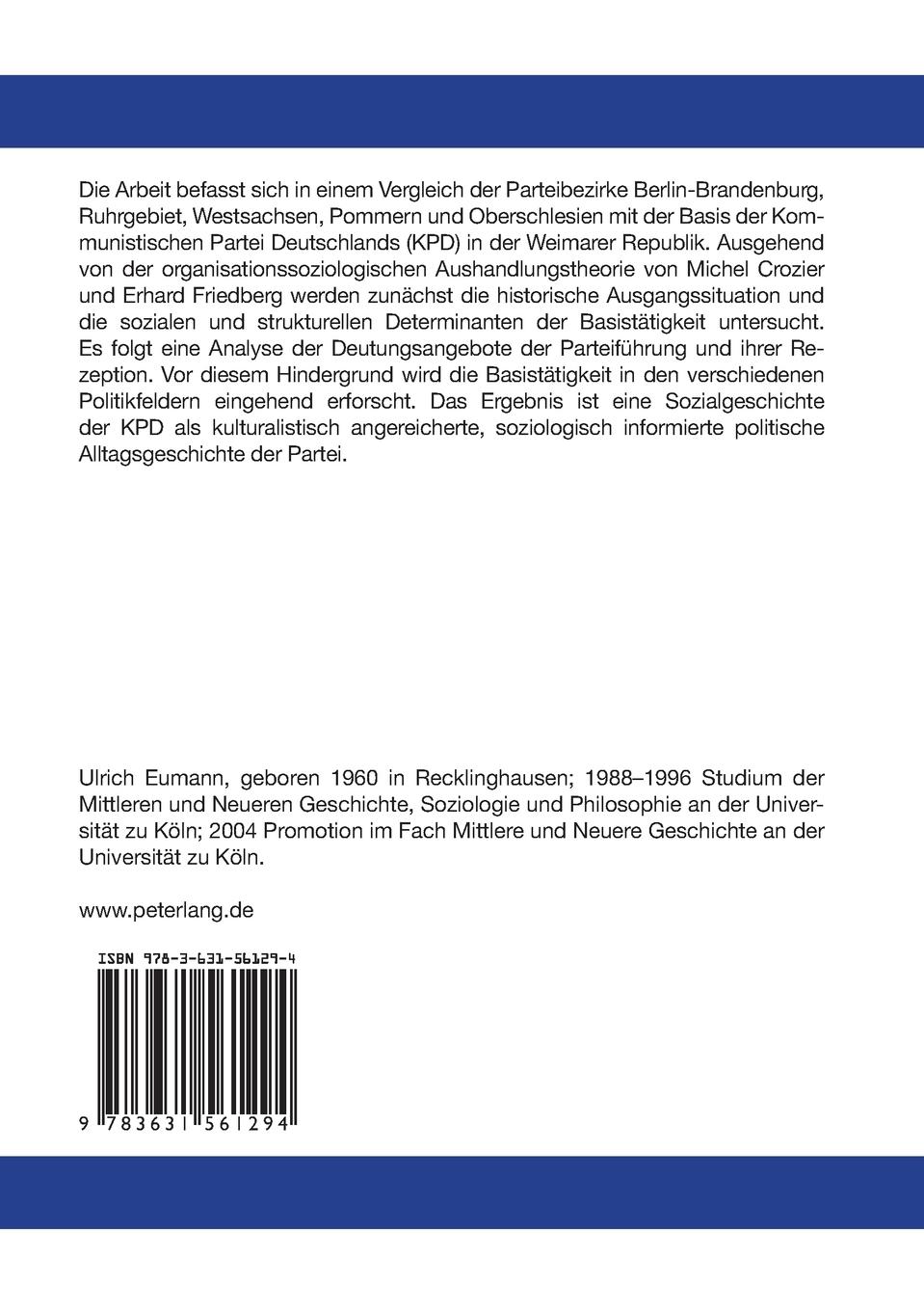 Rückseitencover Eigenwillige Kohorten der Revolution